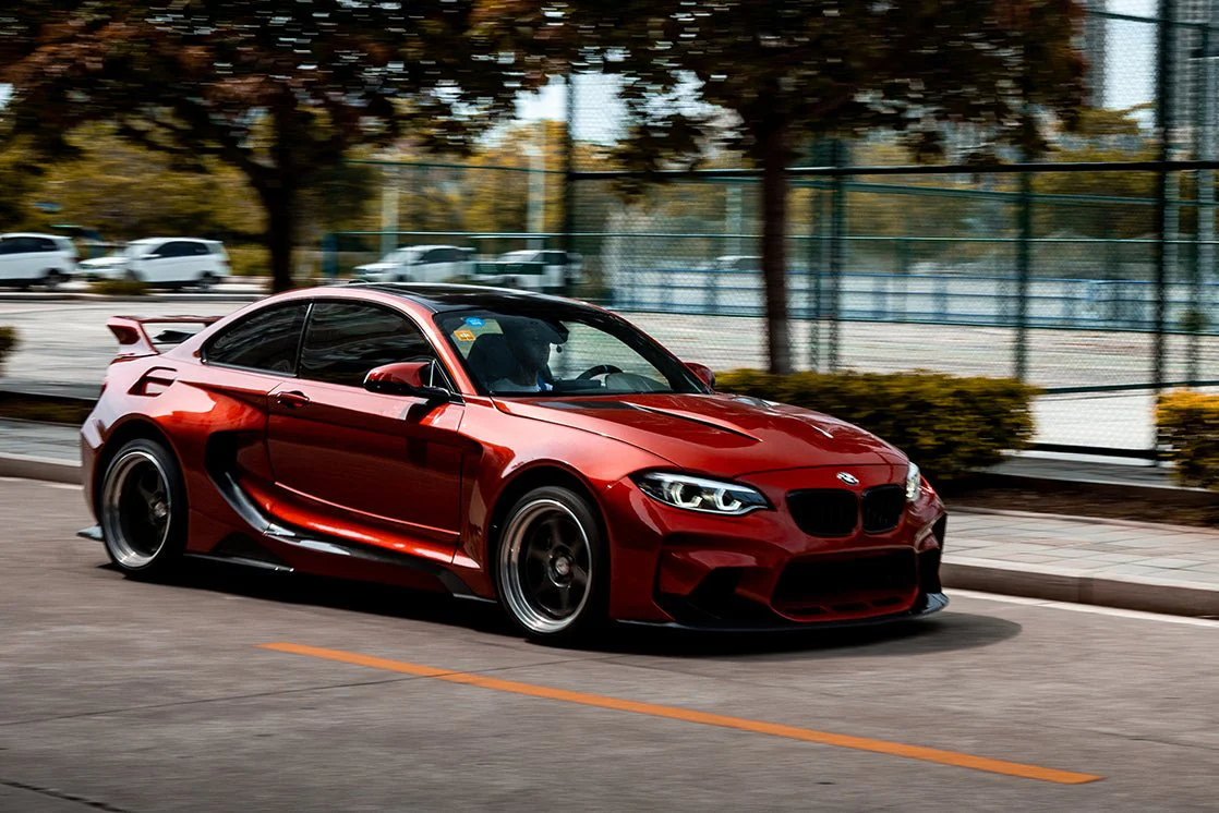 2014-2019 BMW 2 Series F22 VR Style Partial Carbon Fiber Wide Body Full Body Kit - Image 11