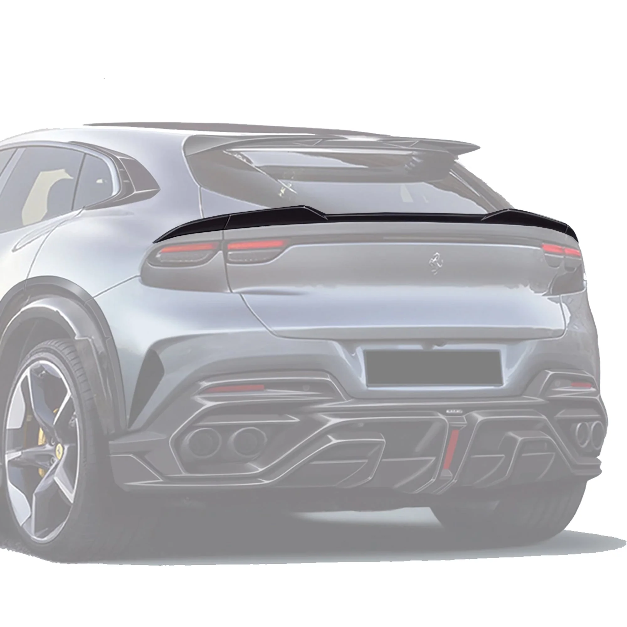 2023-UP Ferrari Purosangue F175 Carbon Fiber Boot Spoiler Options - Image 2