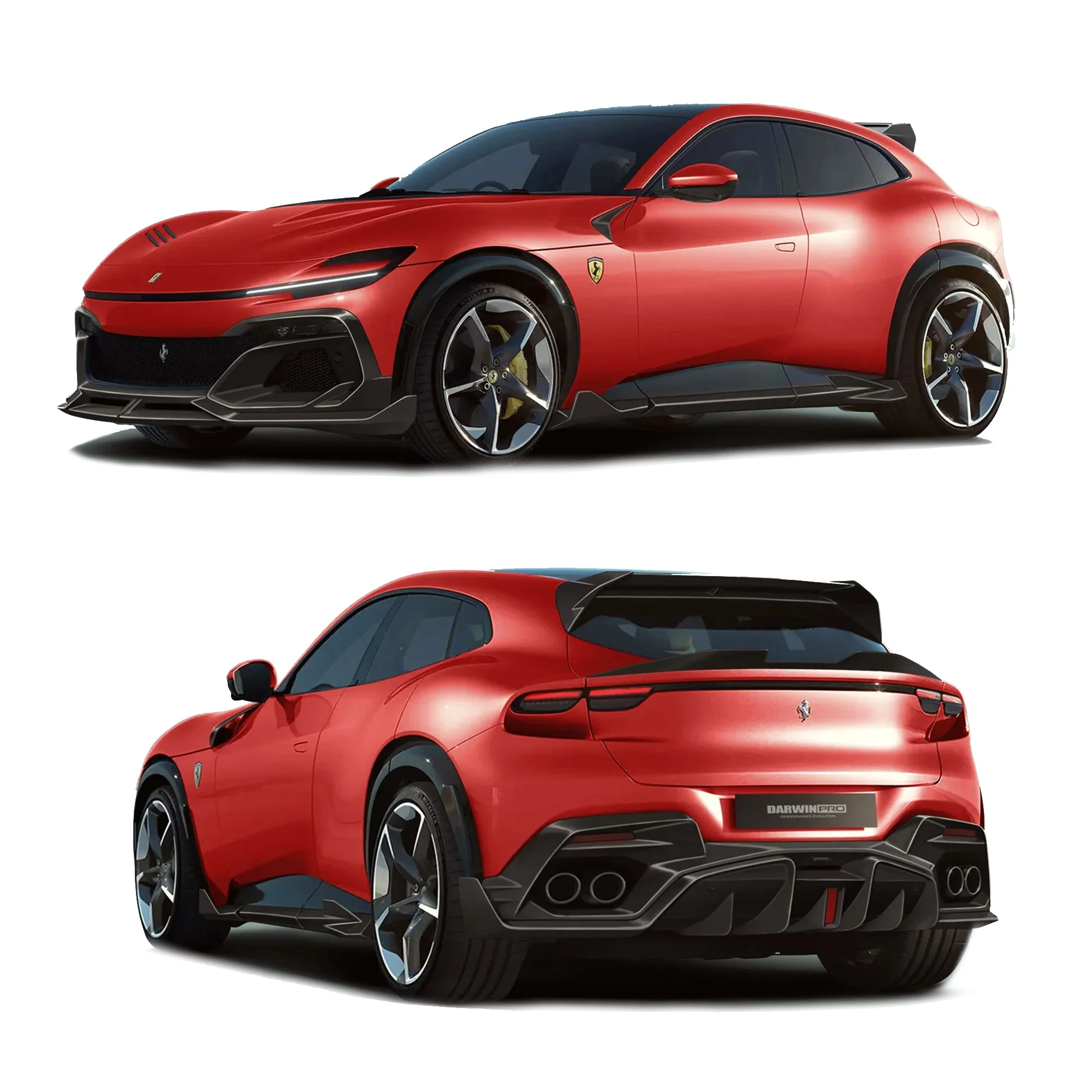 2023-UP Ferrari Purosangue F175 Carbon Fiber Soft Body Kit DarwinPRO iMP Design - Image 2