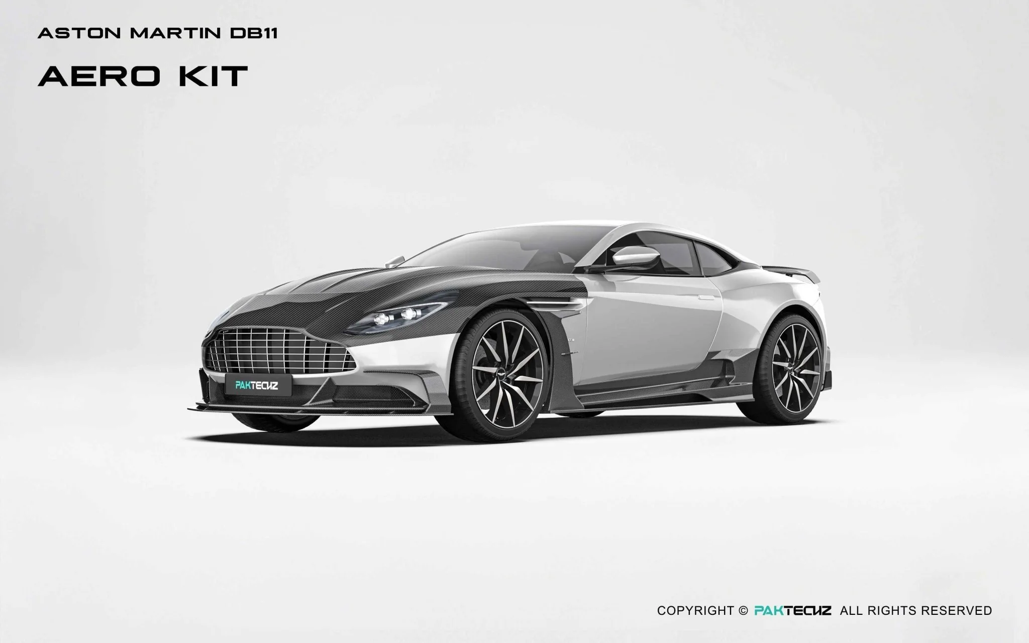 Aston Martin DB11 Paktechz Full Dry Carbon Aerodynamics kit - Image 15