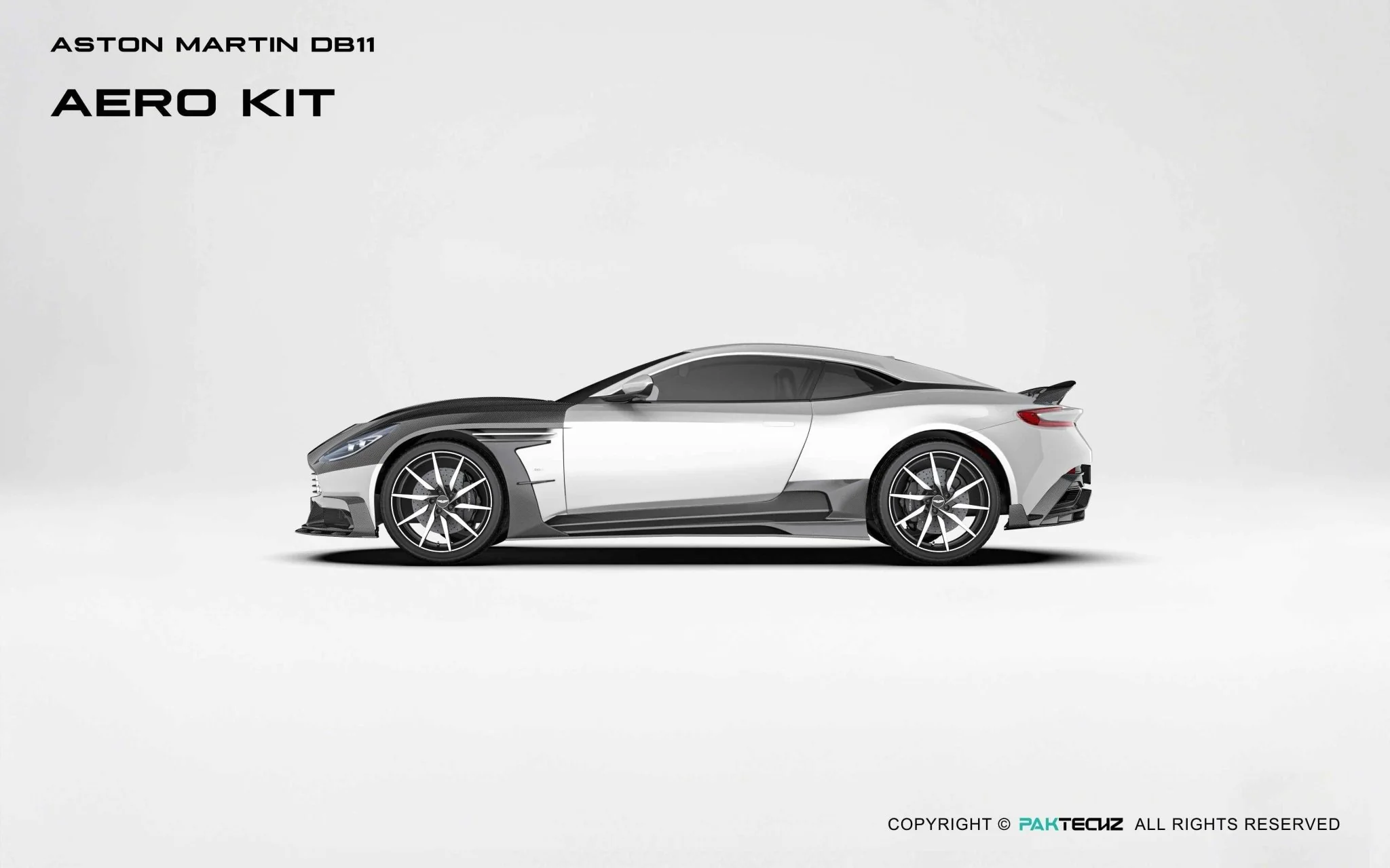 Aston Martin DB11 Paktechz Full Dry Carbon Aerodynamics kit - Image 9