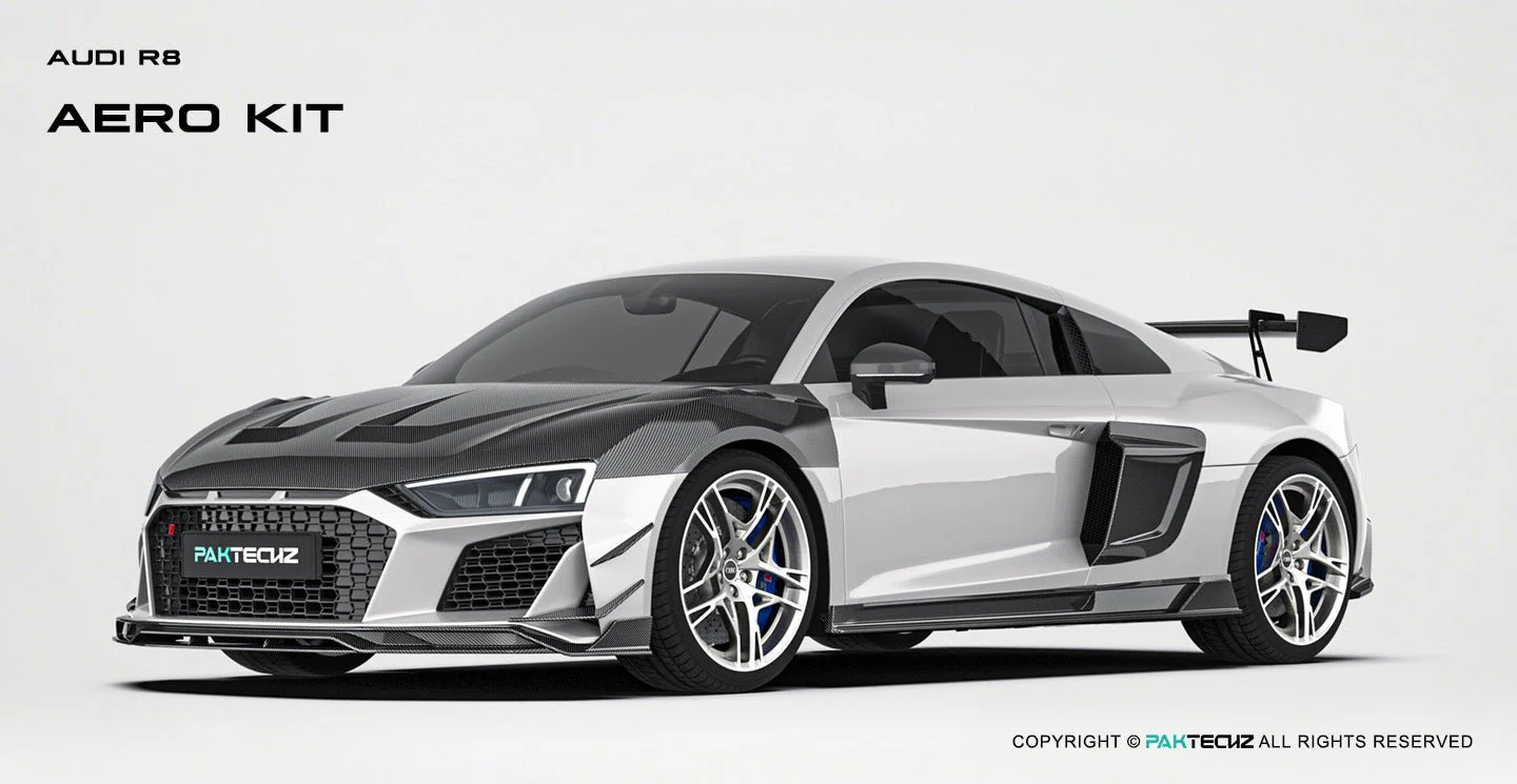 Audi R8 (Gen 2) Paktechz Full Dry Carbon Aerodynamics kit (2019-2023) - Image 15