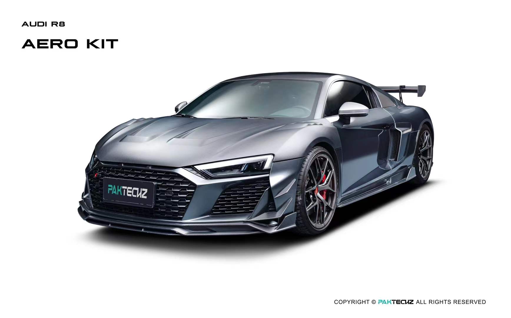 Audi R8 (Gen 2) Paktechz Full Dry Carbon Aerodynamics kit (2019-2023) - Image 3