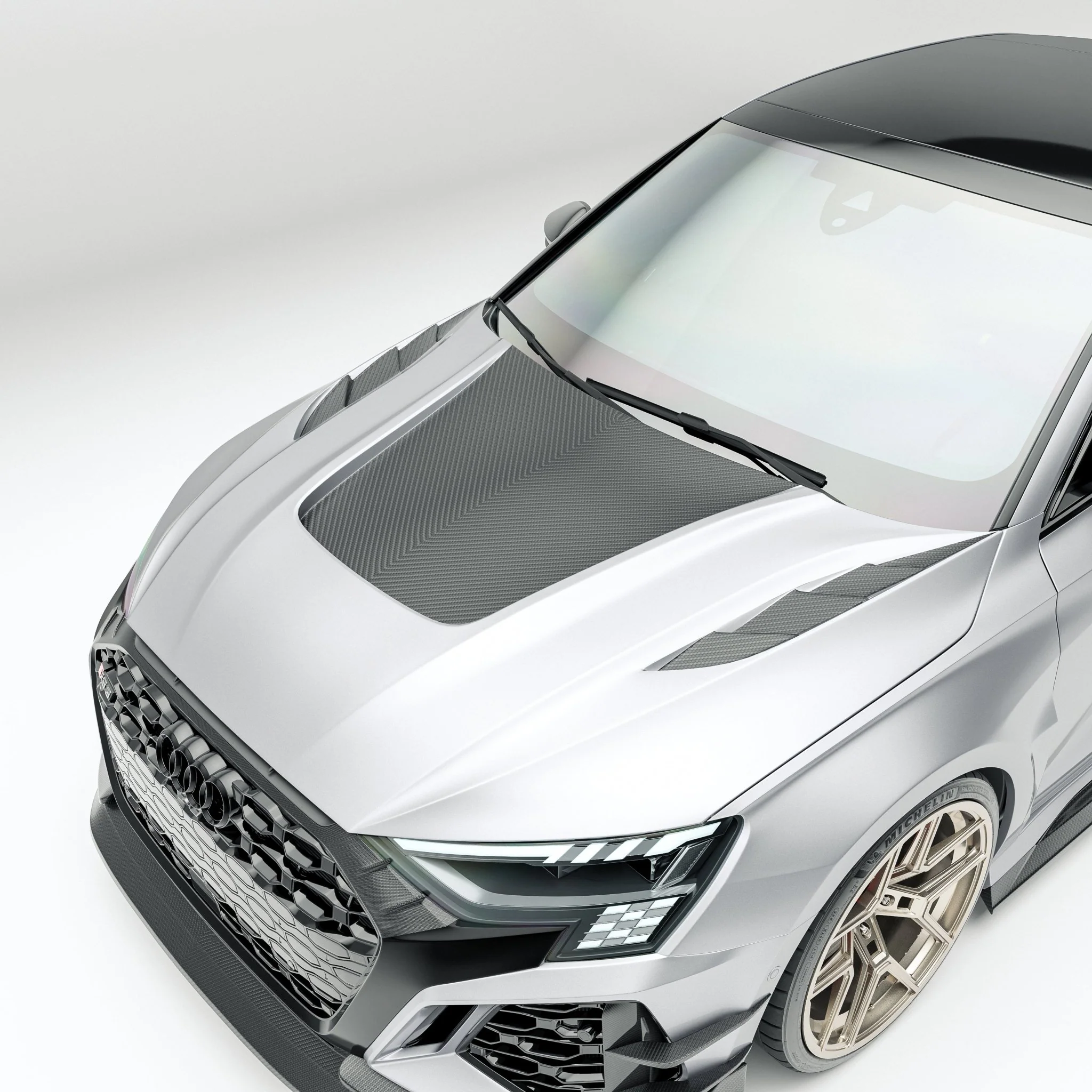 Audi RS3 8Y Limousine Carbon Fiber Hood - Image 4