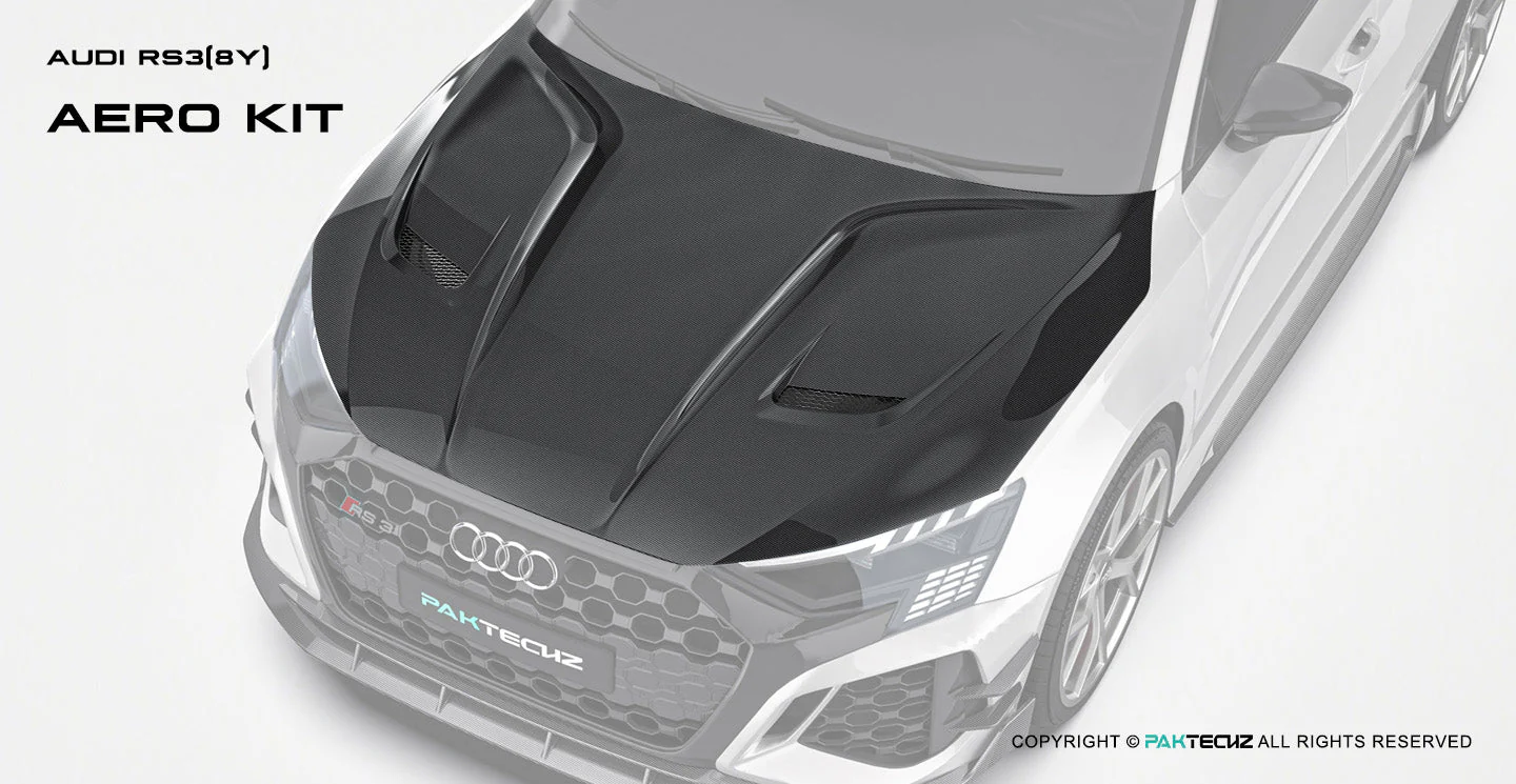 Audi RS3 8Y Paktechz Design Carbon Fiber Hood (Audi RS3 8Y Sportback/Saloon/Sedan) - Image 11