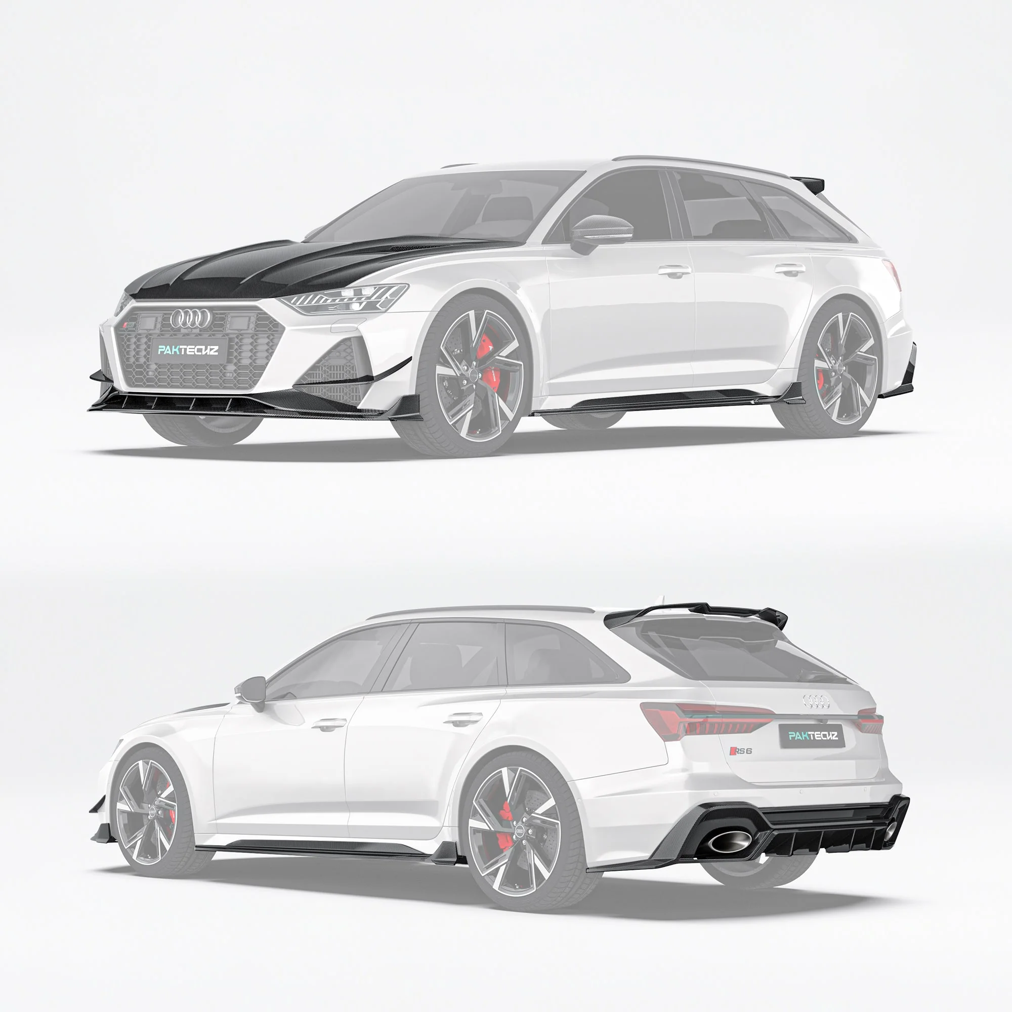 Audi RS6 C8 Paktechz Full Dry Carbon Aerodynamics kit - Image 17