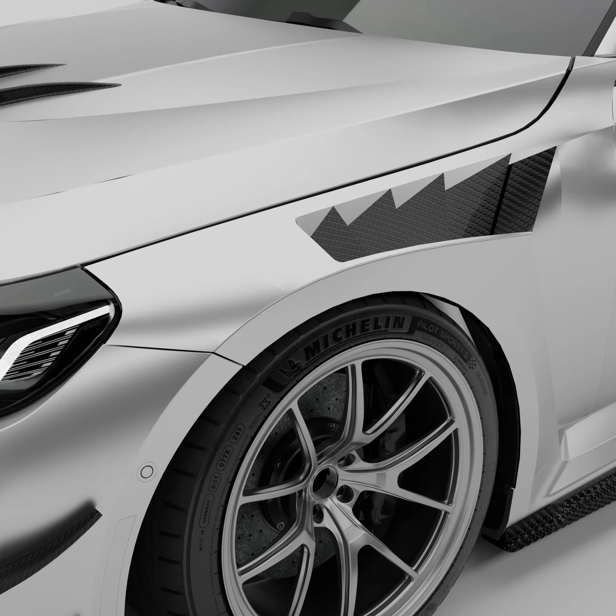 BMW M2 G87 Carbon Fiber Front Fenders Replacement (RACE) - Image 3