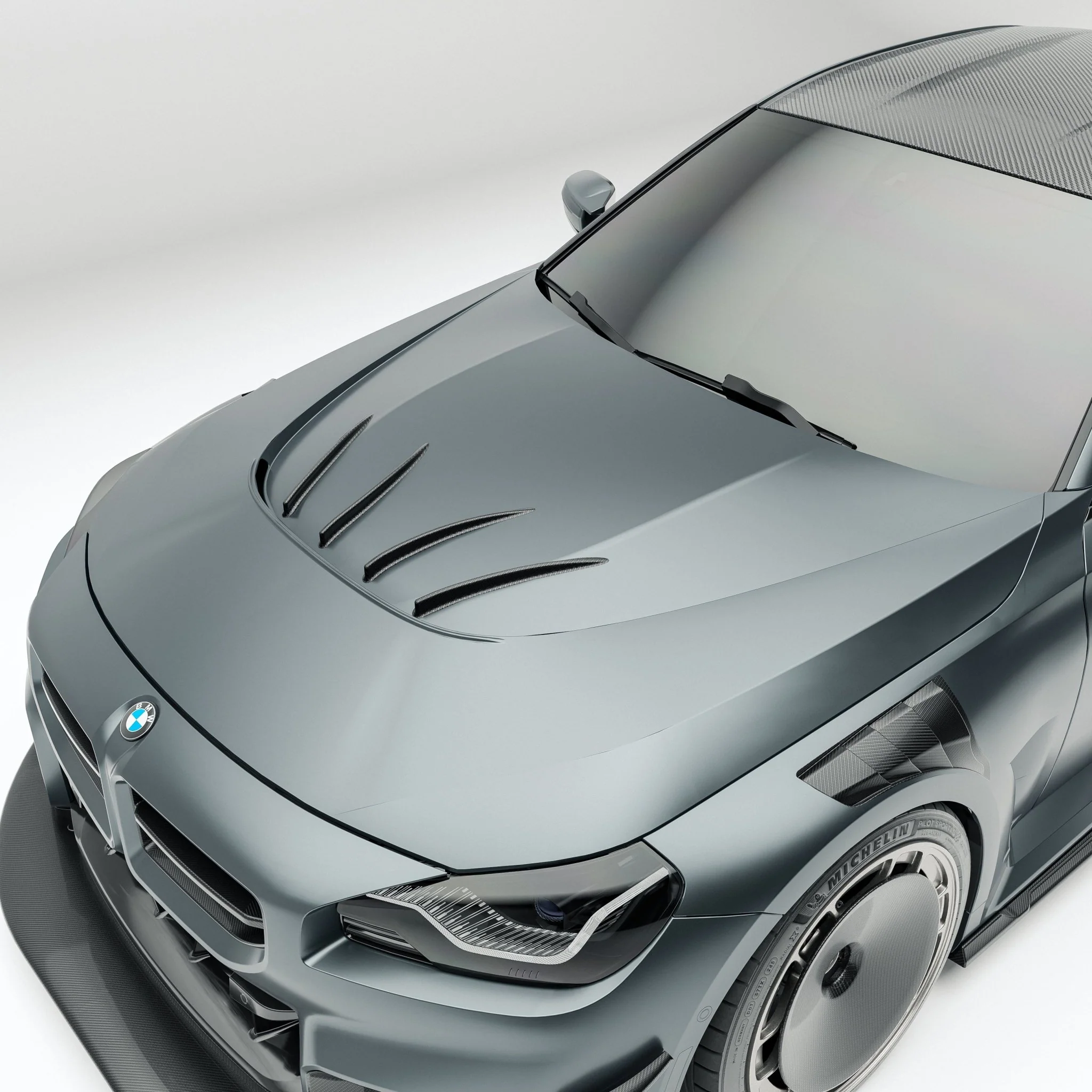 BMW M2 G87 Carbon Fiber Hood & Strakes - Image 2