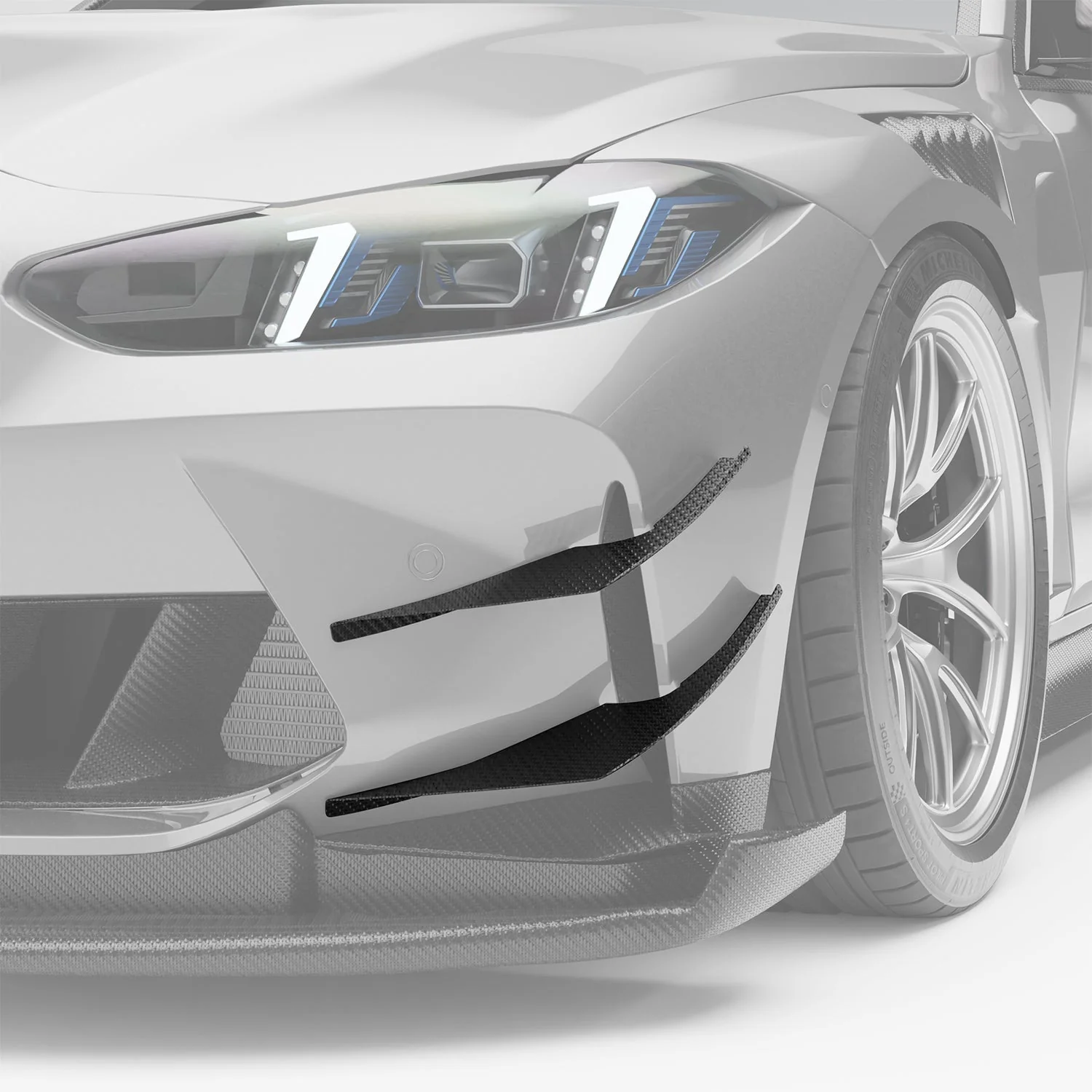 BMW M4 G82 Carbon Fiber Front Bumper Canards