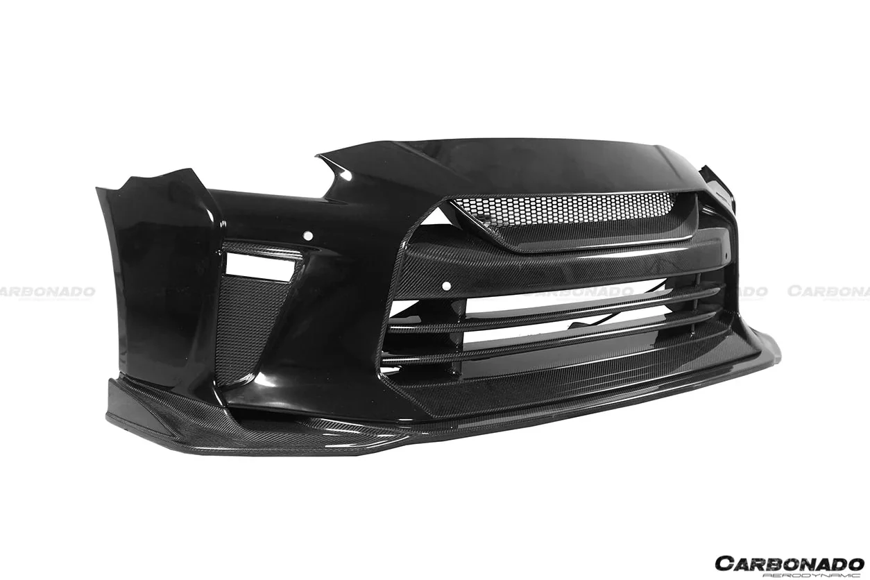 Carbonado TS Style Front Bumper & Front Lip for Nissan GTR GT-R R35 2017-2022 EBA Carbon Fiber / FRP - Image 12