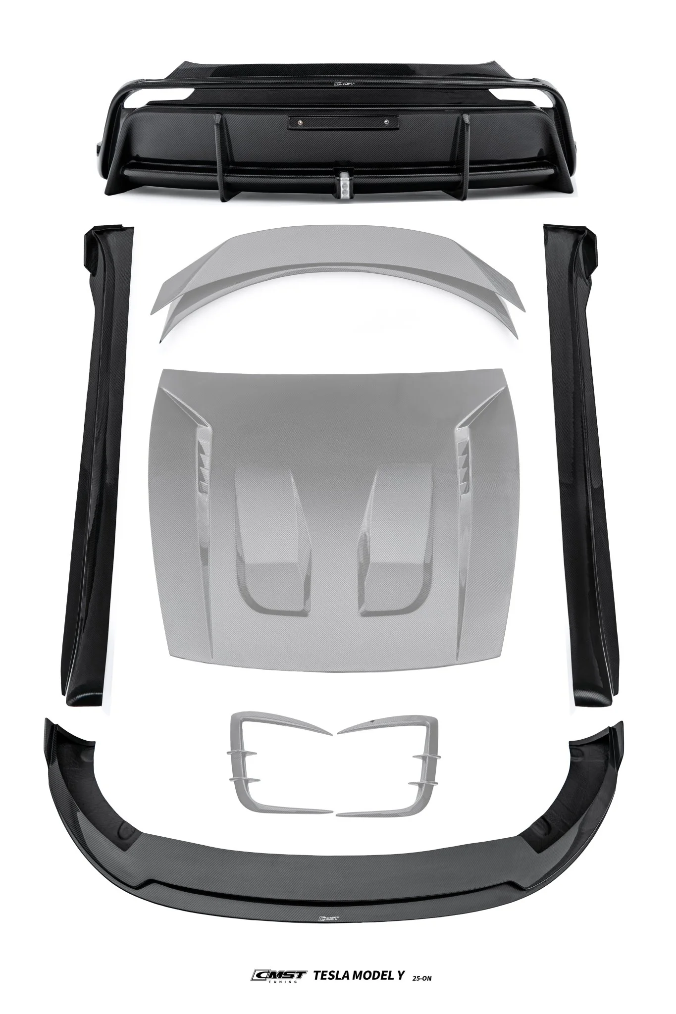 CMST 2025+ Tesla Model Y Lowline Kit Carbon Fibre Bodykit V.1 - Image 3