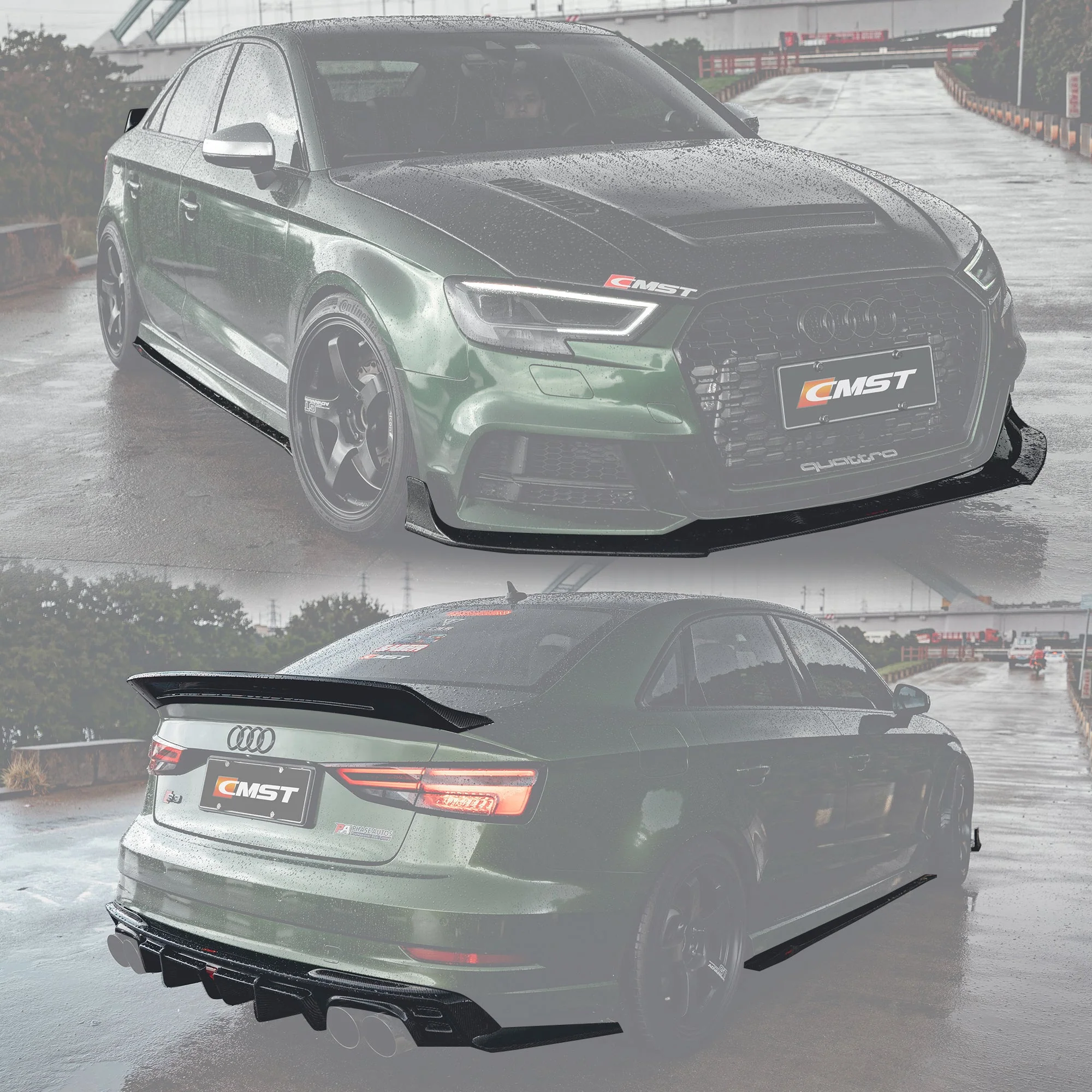 CMST Carbon Fiber Body Kit for AUDI A3 S Line & S3 2017-2020 8v.5 Sedan