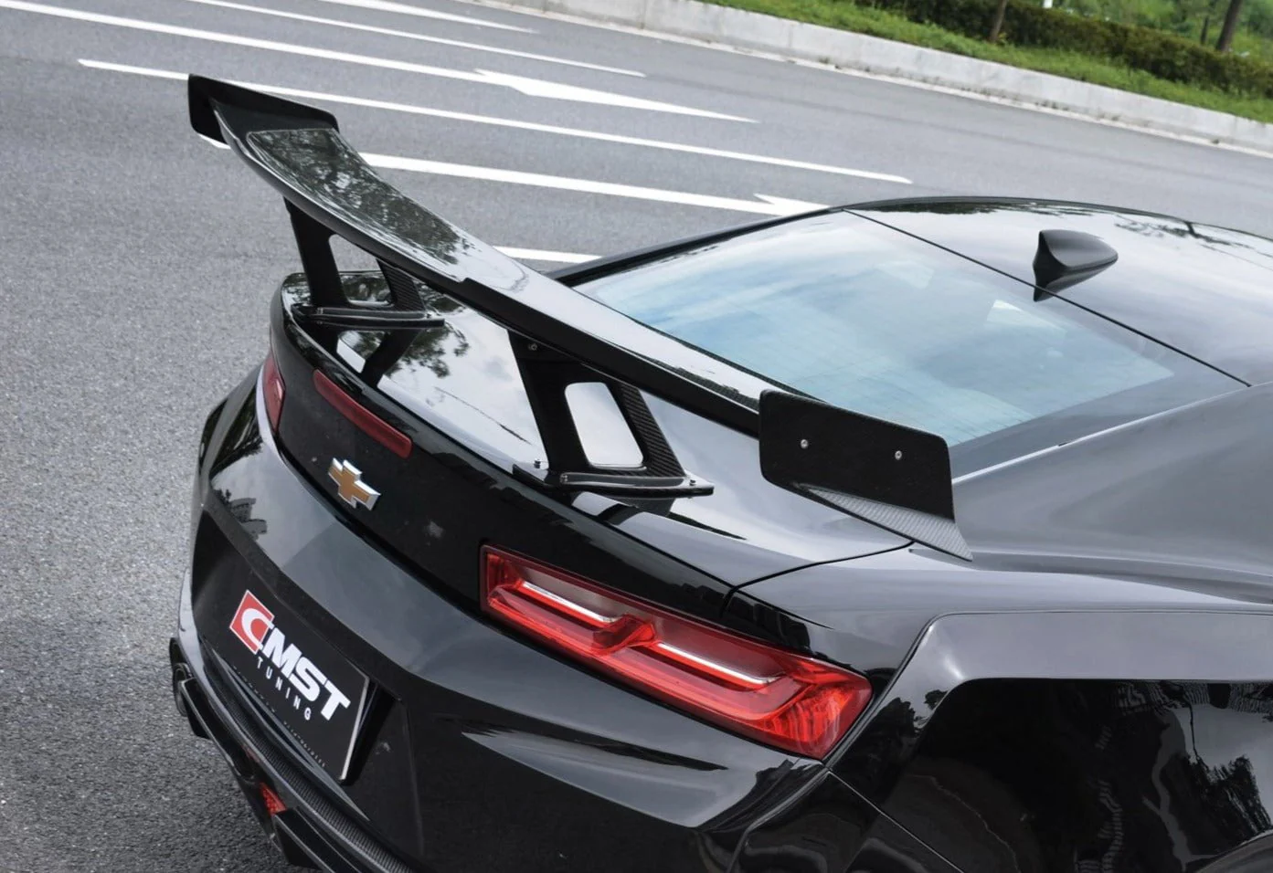 CMST Carbon Fiber Rear Spoiler Wing (7 Pcs) for Chevrolet Camaro 2016-ON - Image 2
