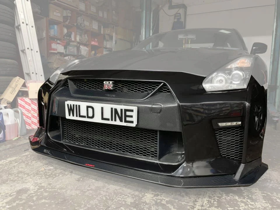 CMST Carbon Fiber Stage 1 Front Bumper & Lip for Nissan GTR GT-R R35 2008-2016 Facelift Conversion