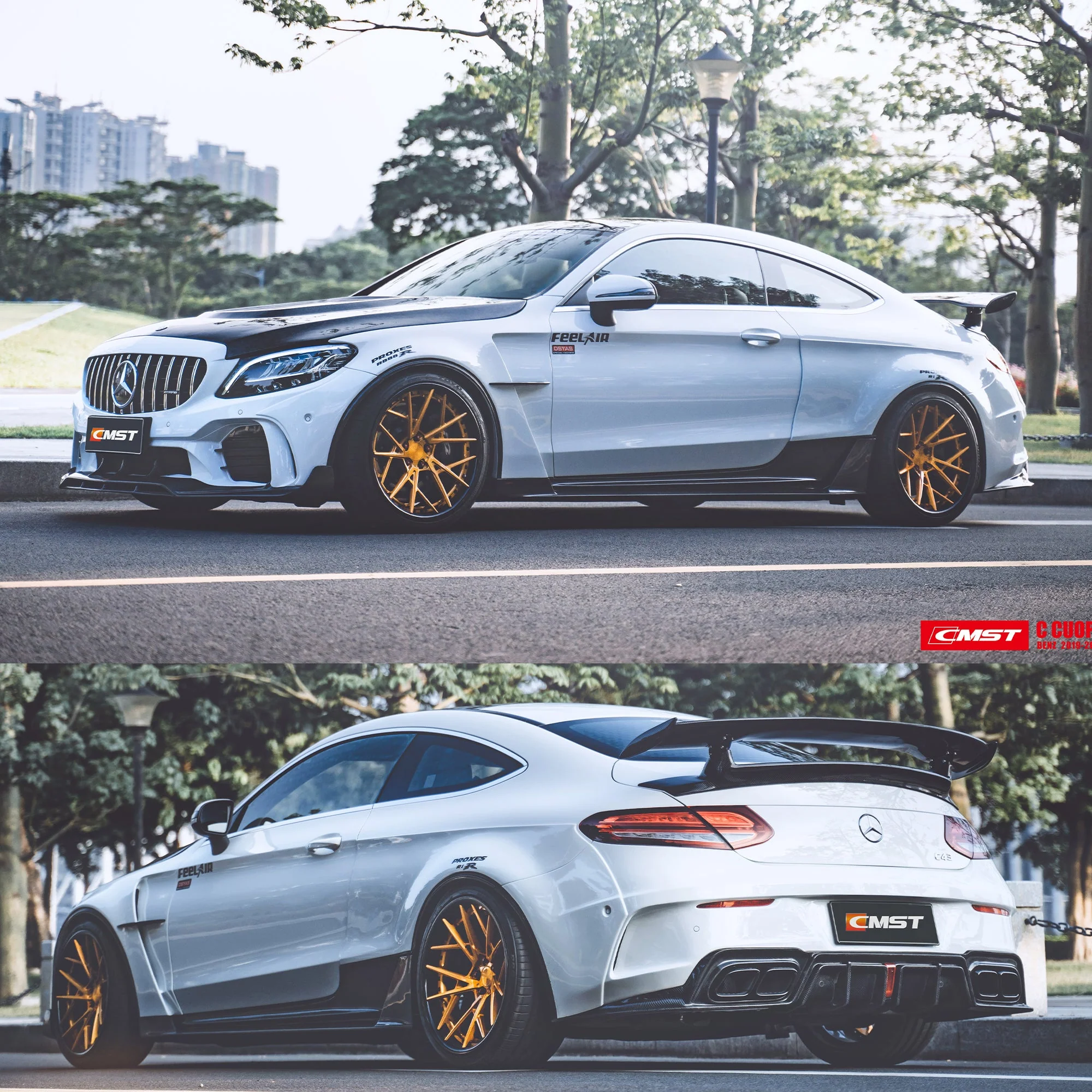 CMST Carbon Fiber Wide Body Kit for Mercedes-Benz C43 C300 C Coupe 2015-ON - Image 2