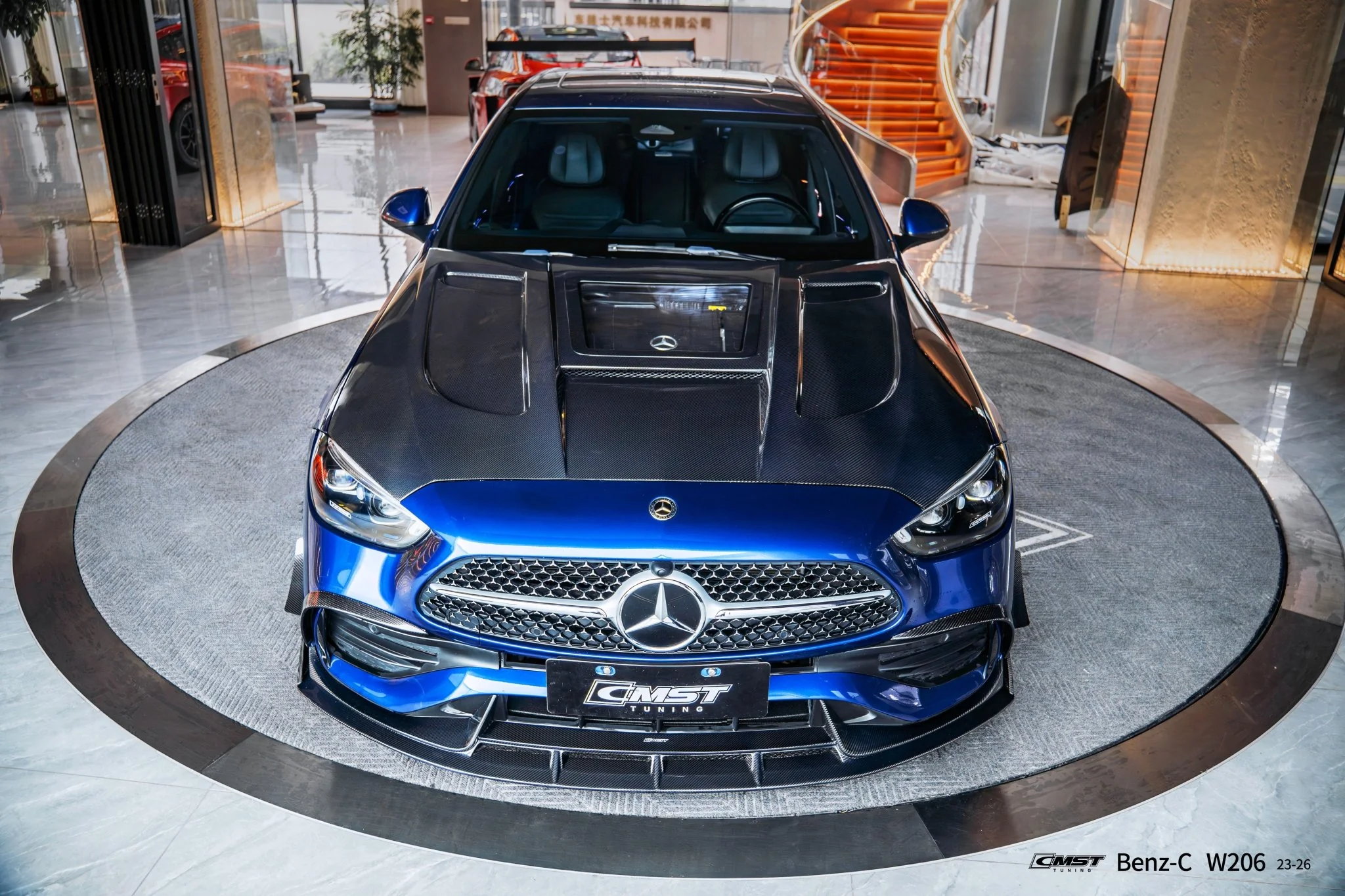 CMST Mercedes-Benz C-Class W206 Carbon Fibre Tempered Glass Bonnet V2 - Image 6