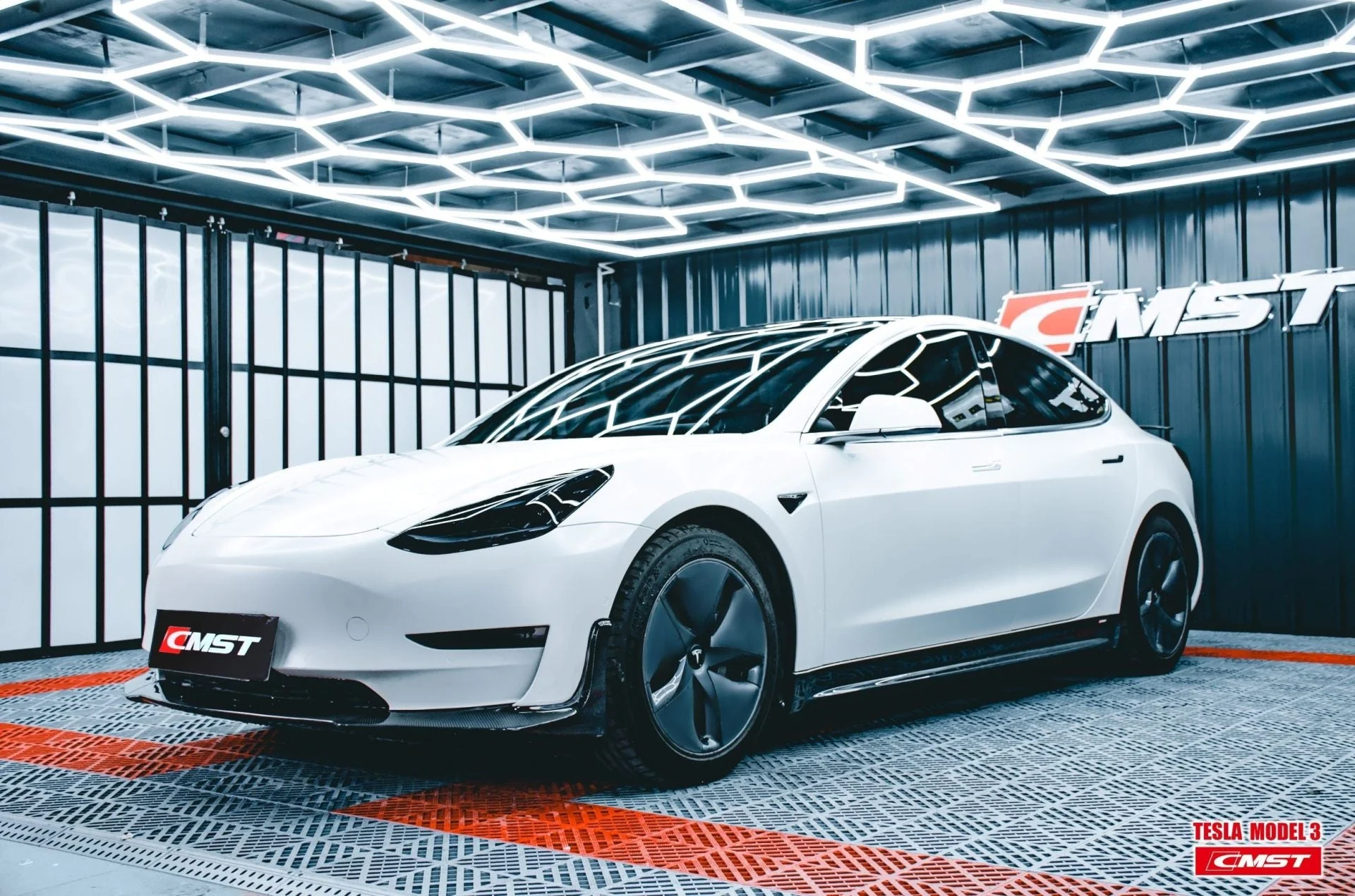 CMST Tesla Model 3 Carbon Fiber Full Body Kit Style E - Image 30