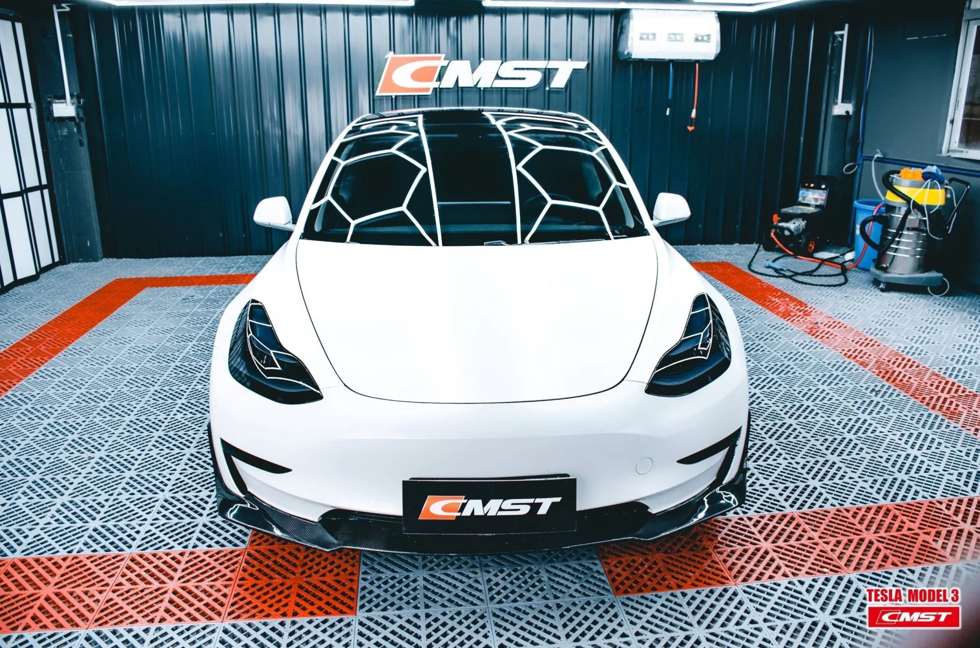 CMST Tesla Model 3 Carbon Fiber Full Body Kit Style E - Image 48