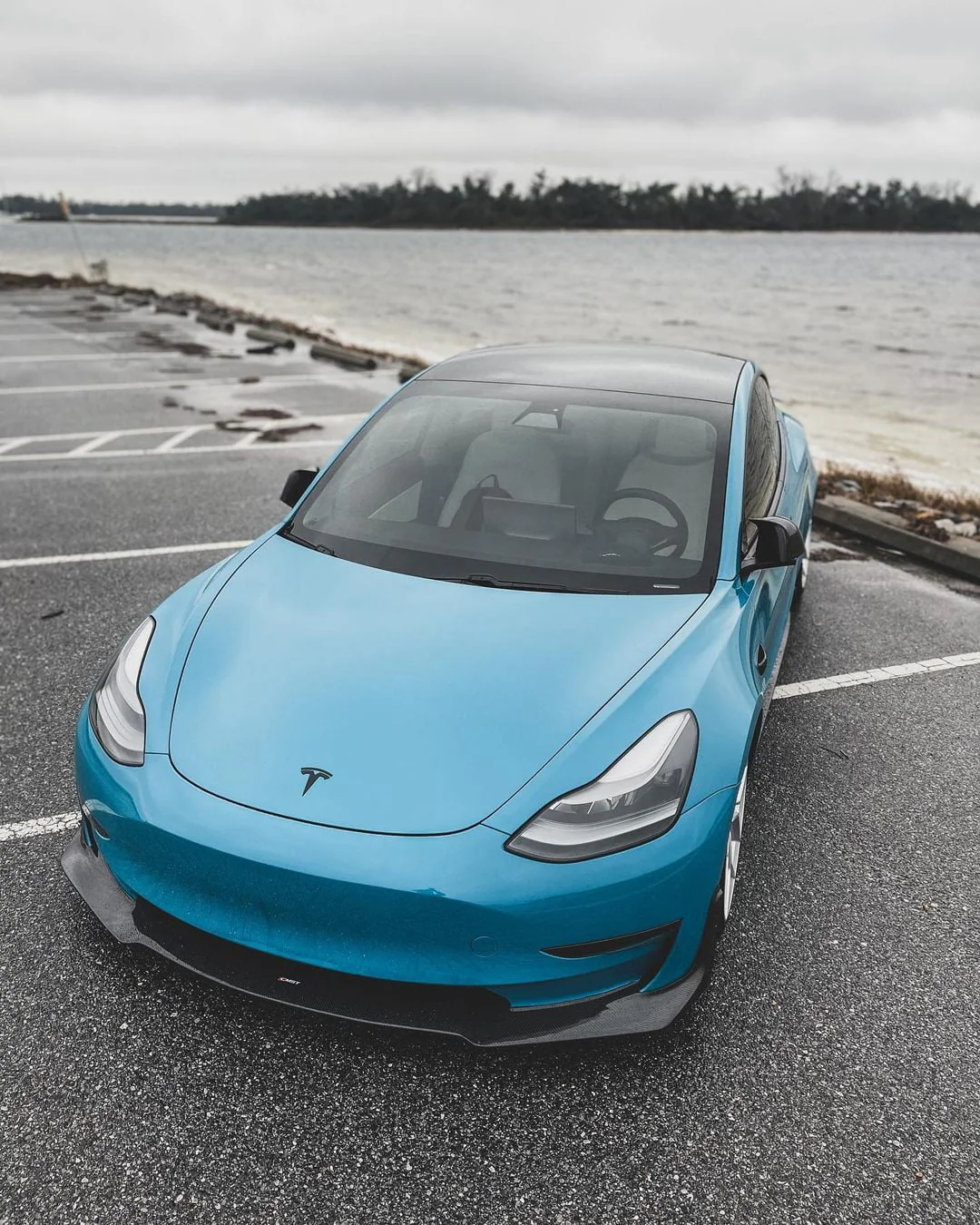 CMST Tesla Model 3 Carbon Fiber Full Body Kit Style E - Image 7