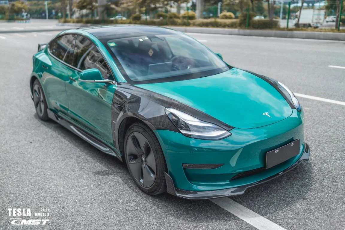 CMST Tesla Model 3 Carbon Fiber Full Body Kit Style F - Image 14
