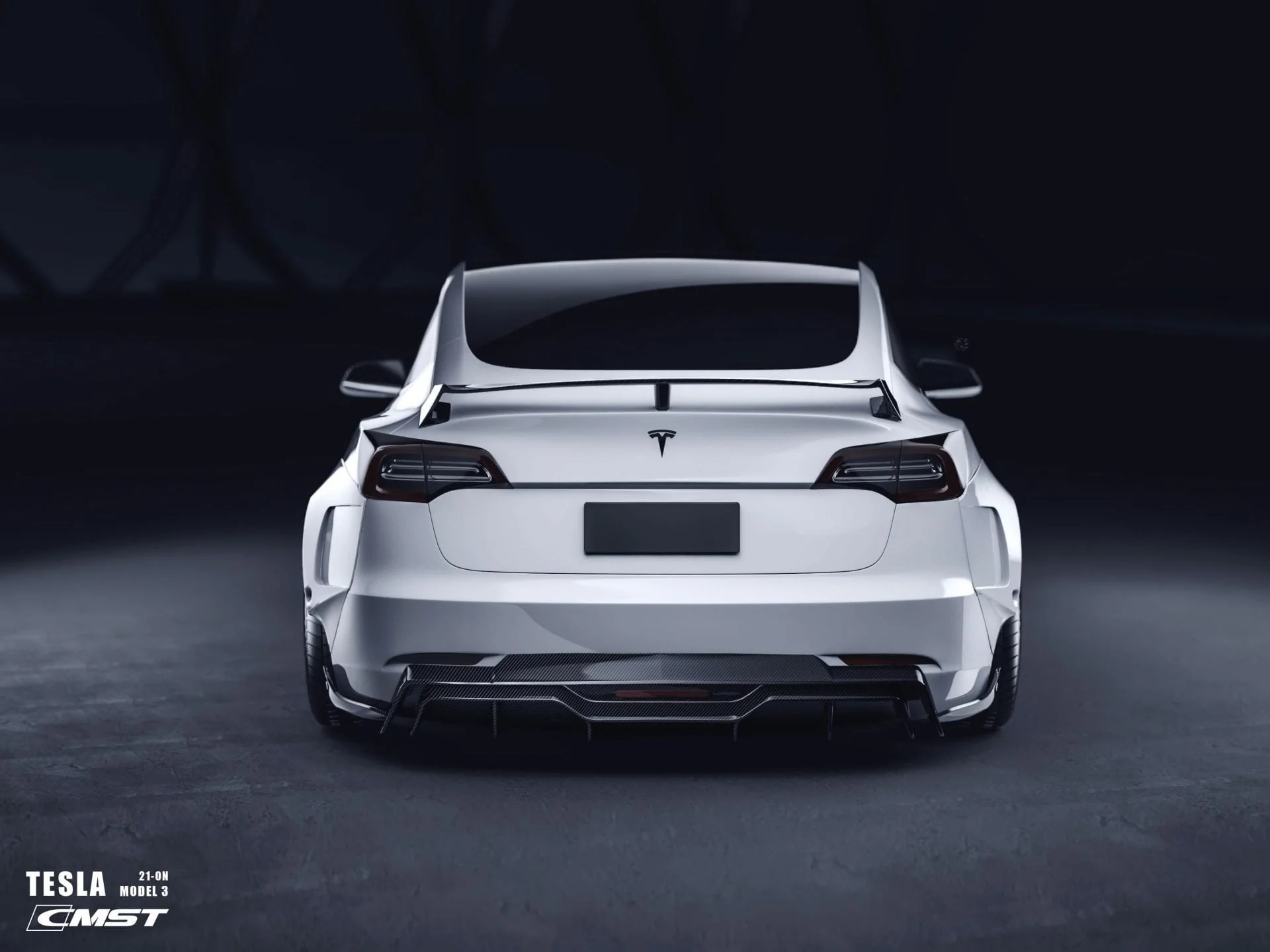 CMST Tesla Model 3 Carbon Fiber Full Body Kit Style F - Image 6