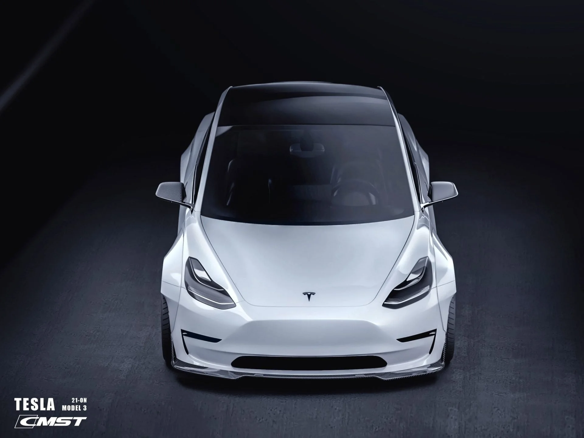 CMST Tesla Model 3 Carbon Fiber Full Body Kit Style F - Image 8