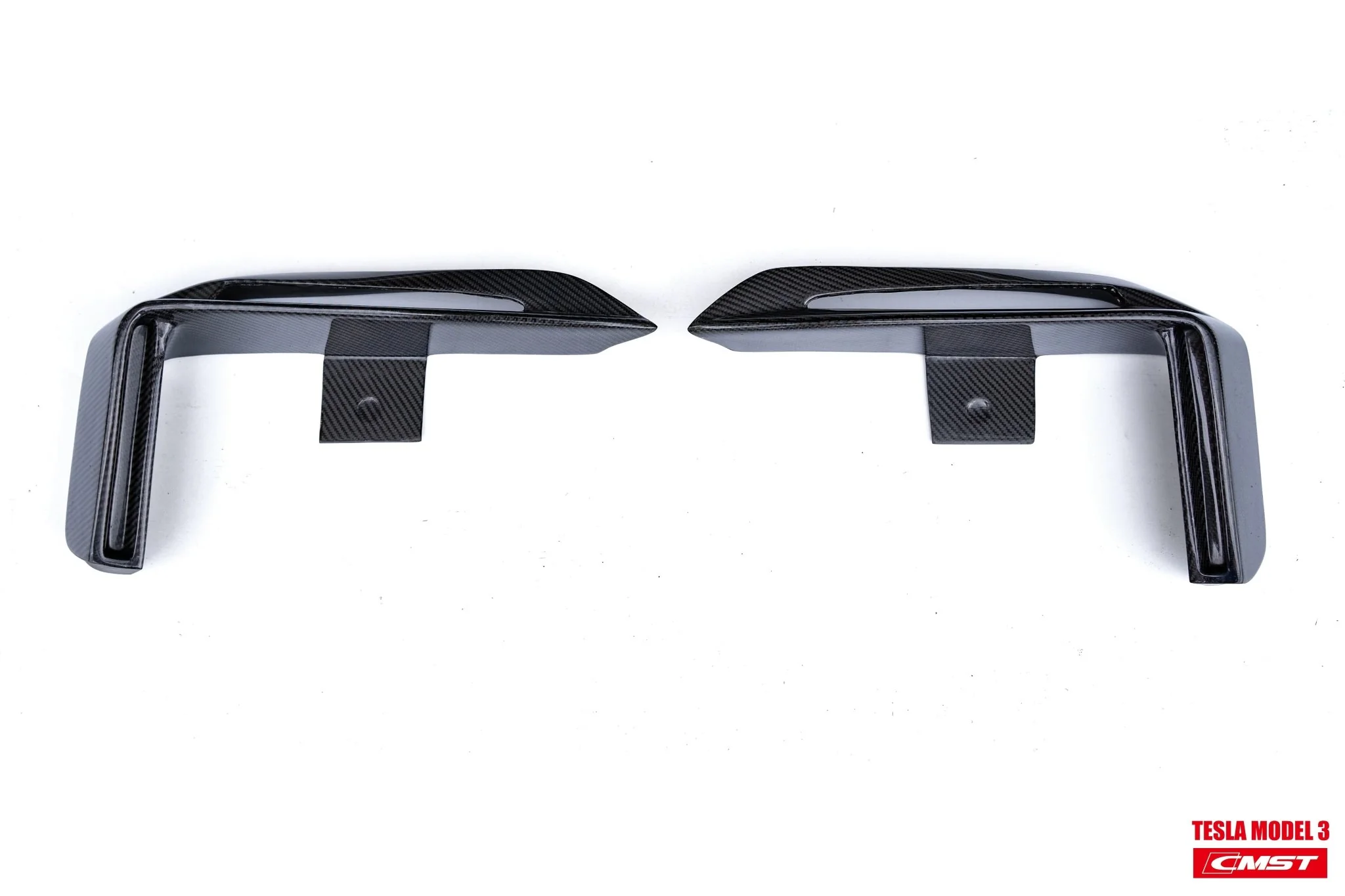 CMST Tuning Carbon Fiber Front Bumper for Tesla Model 3 Ver.1 with Carbon Fiber Canards & Front Lip - Image 17
