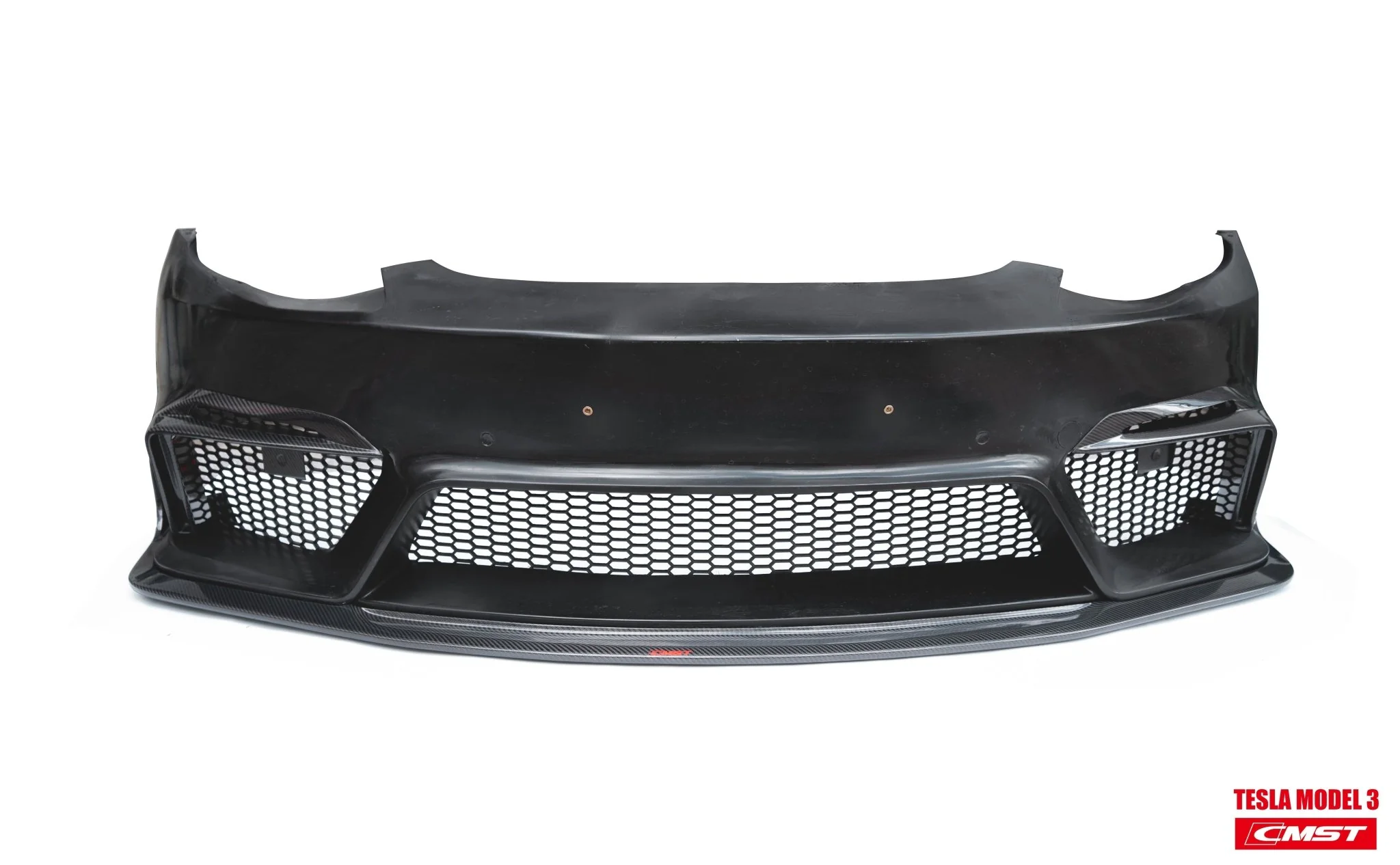 CMST Tuning Carbon Fiber Front Bumper for Tesla Model 3 Ver.1 with Carbon Fiber Canards & Front Lip - Image 21