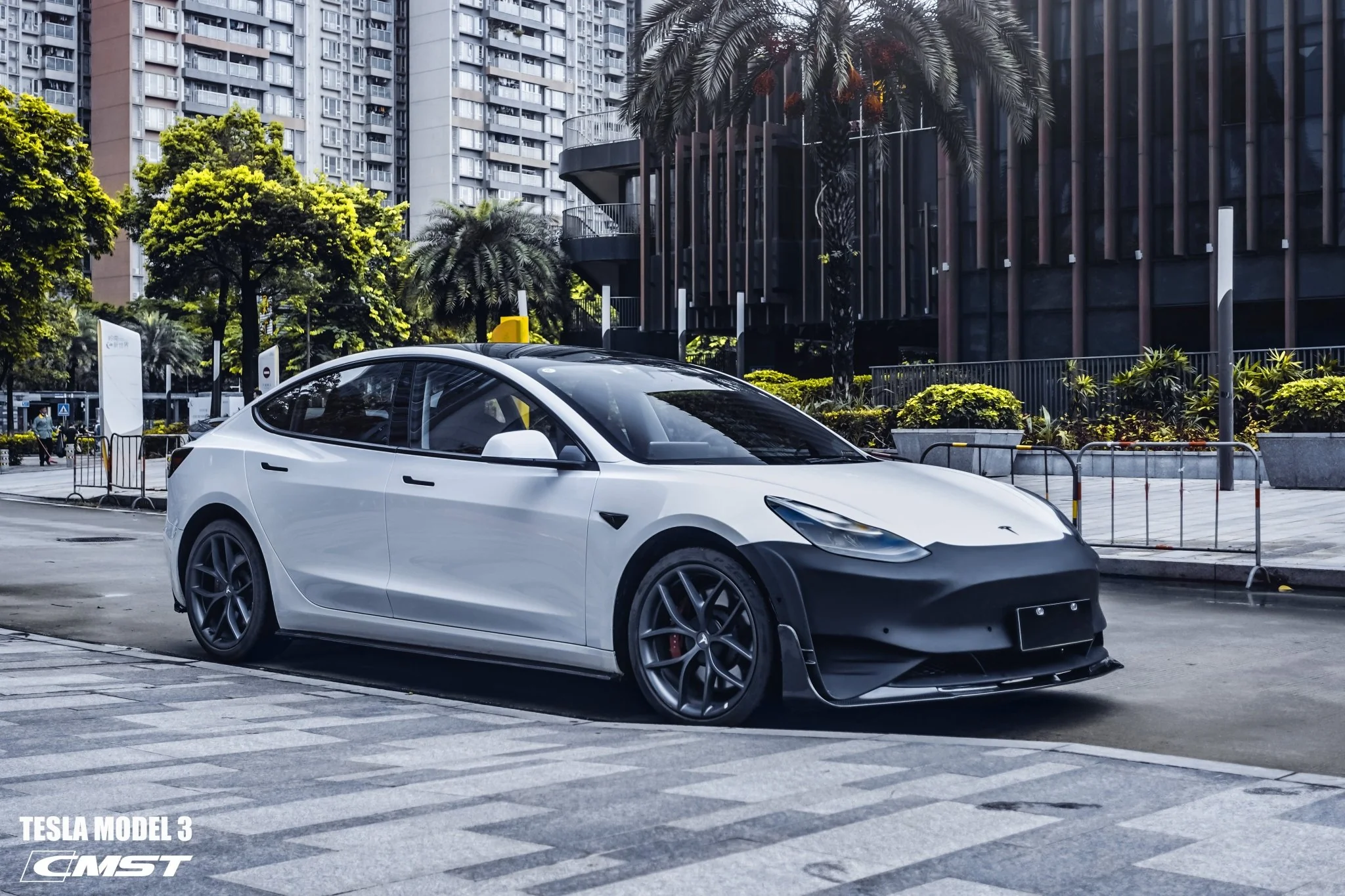 CMST Tuning Carbon Fiber Front Bumper & Front Lip for Tesla Model 3 Ver.2 - Image 6