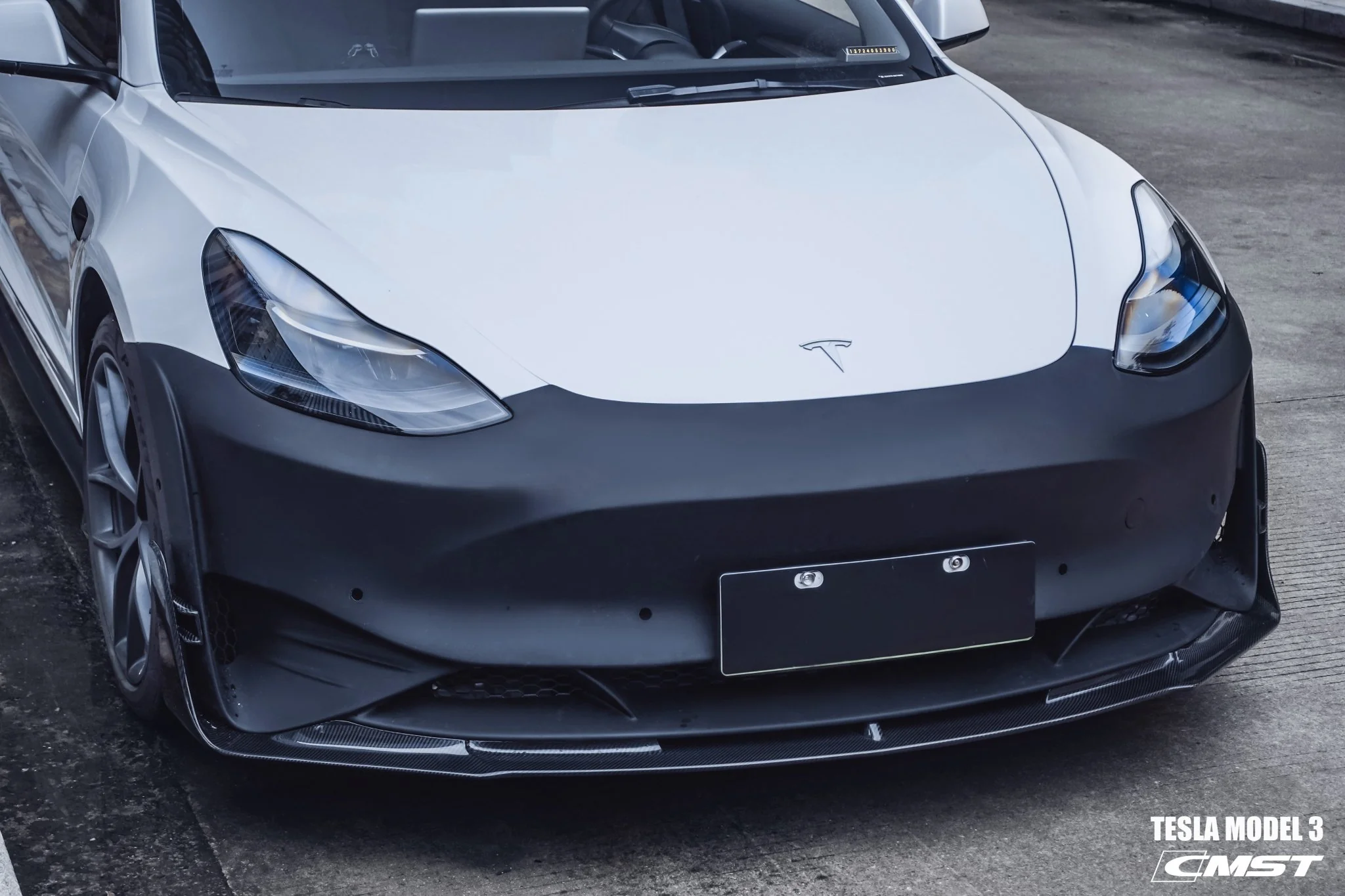 CMST Tuning Carbon Fiber Front Bumper & Front Lip for Tesla Model 3 Ver.2 - Image 7