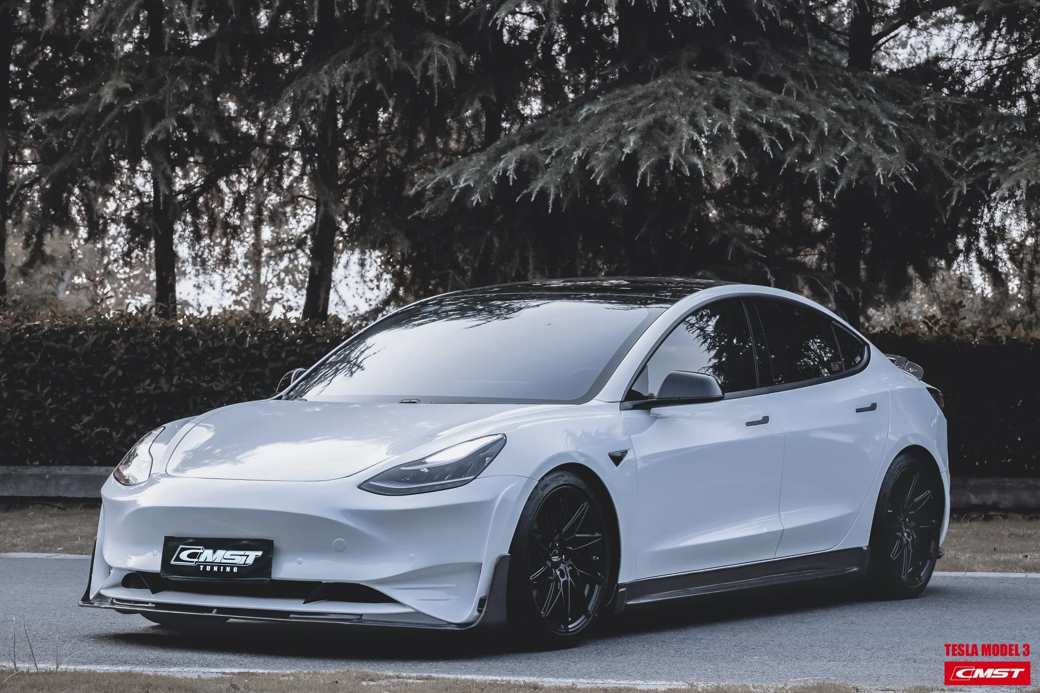 CMST Tuning Carbon Fiber Front Bumper & Front Lip for Tesla Model 3 Ver.2 - Image 9