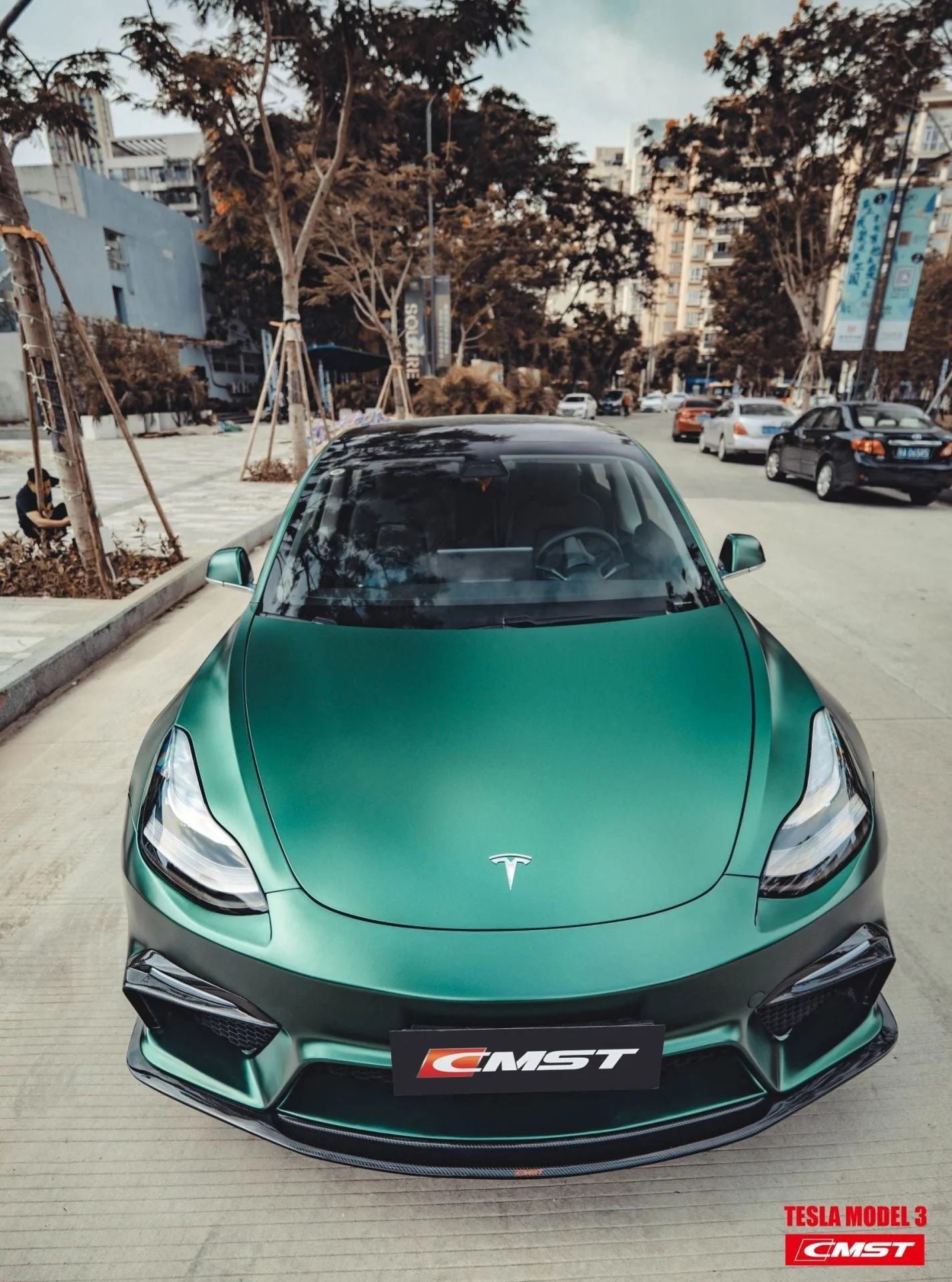 CMST Tuning Carbon Fiber Full Body Kit Style D for Tesla Model 3 - Image 14