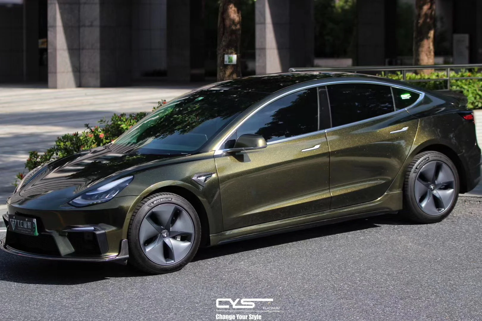 CMST Tuning Carbon Fiber Full Body Kit Style D for Tesla Model 3 - Image 5