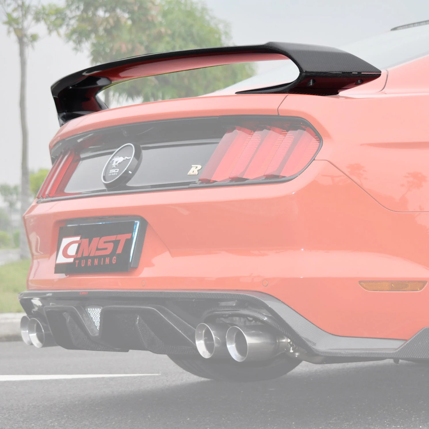 CMST Carbon Fiber Rear Spoiler Ver.2 for Ford Mustang S550.1 2015-2017