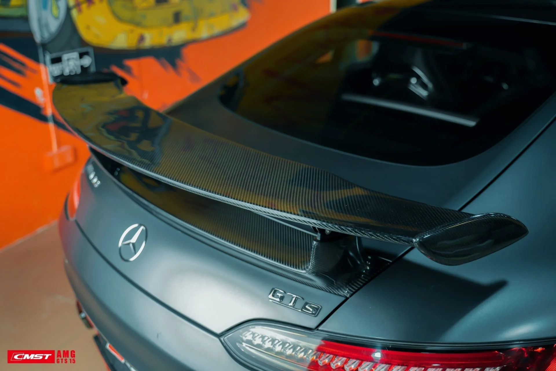 CMST Tuning Carbon Fiber Rear Spoiler Wing Ver.1 for Mercedes Benz C190 AMG GT GTS 2015-ON - Image 11