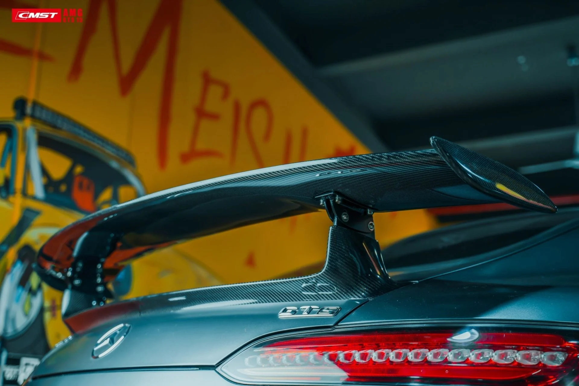 CMST Tuning Carbon Fiber Rear Spoiler Wing Ver.1 for Mercedes Benz C190 AMG GT GTS 2015-ON - Image 13