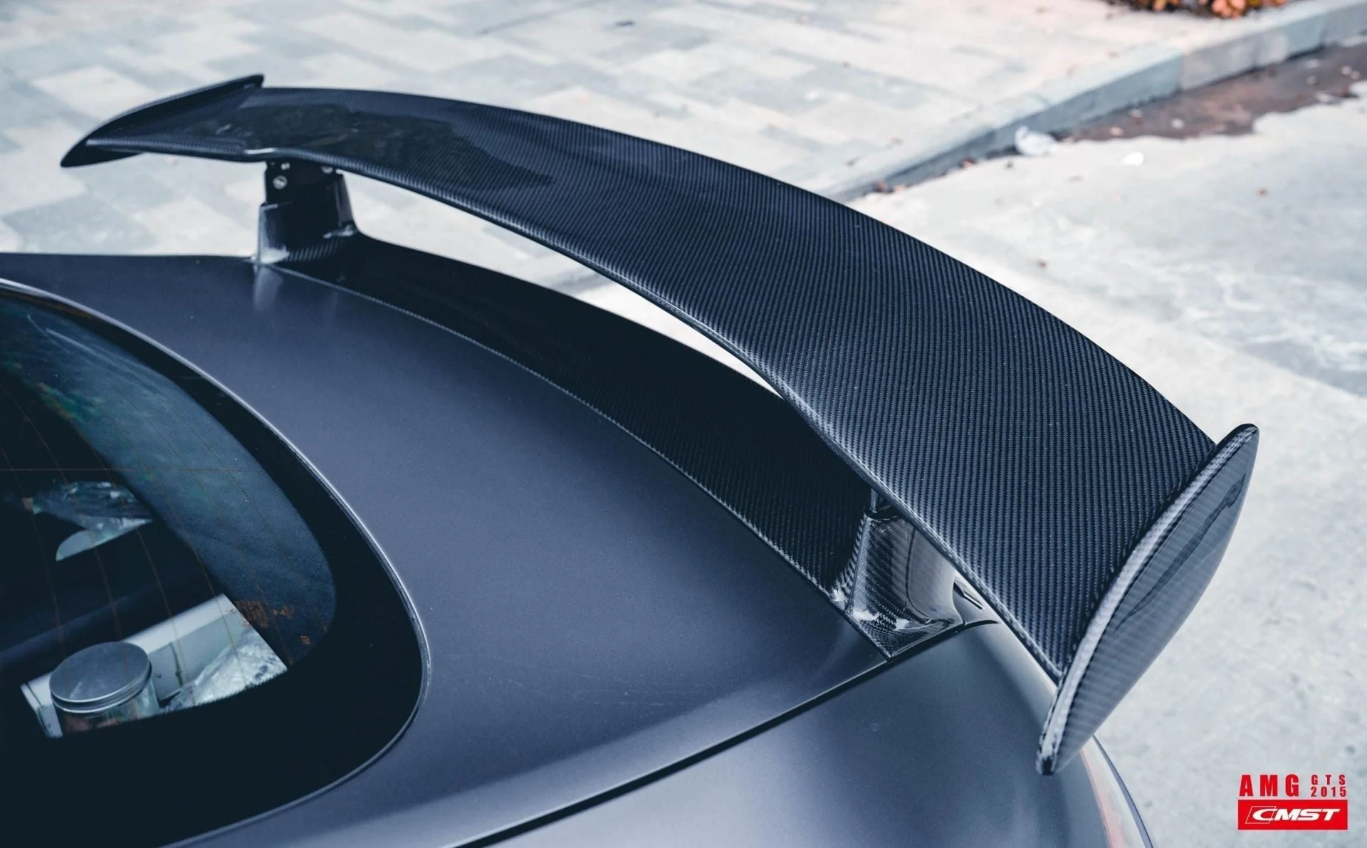 CMST Tuning Carbon Fiber Rear Spoiler Wing Ver.1 for Mercedes Benz C190 AMG GT GTS 2015-ON - Image 16