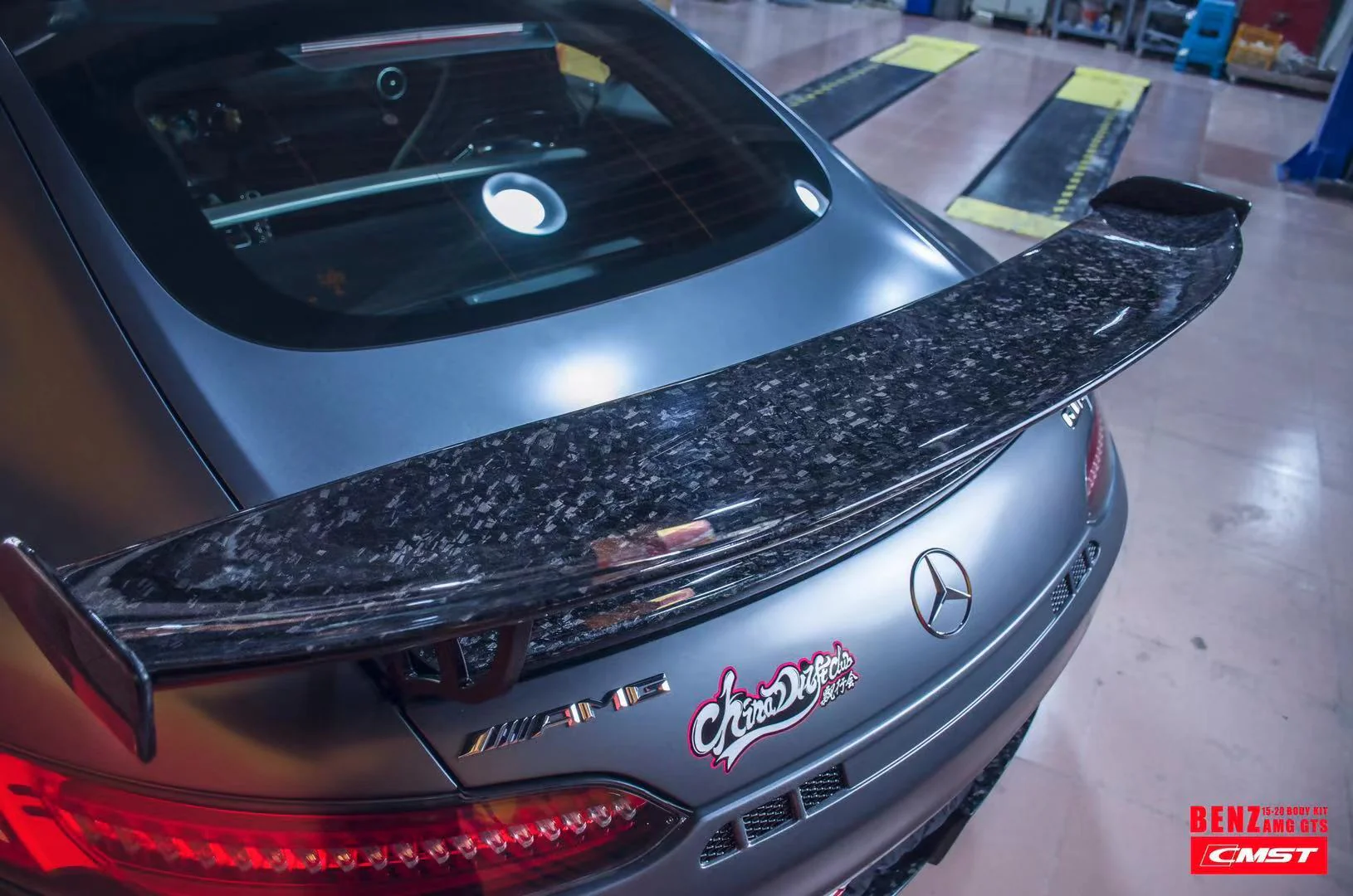 CMST Tuning Carbon Fiber Rear Spoiler Wing Ver.2 for Mercedes Benz C190 AMG GT GTS GTC 2015-2021 - Image 13