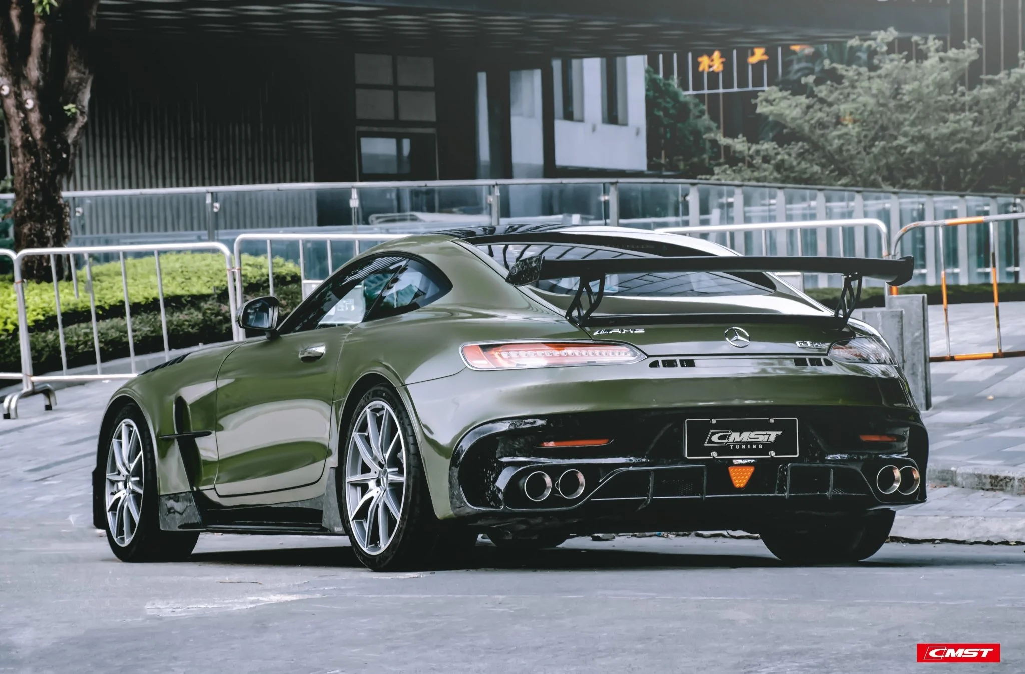 CMST Tuning Carbon Fiber Rear Spoiler Wing Ver.2 for Mercedes Benz C190 AMG GT GTS GTC 2015-2021 - Image 19