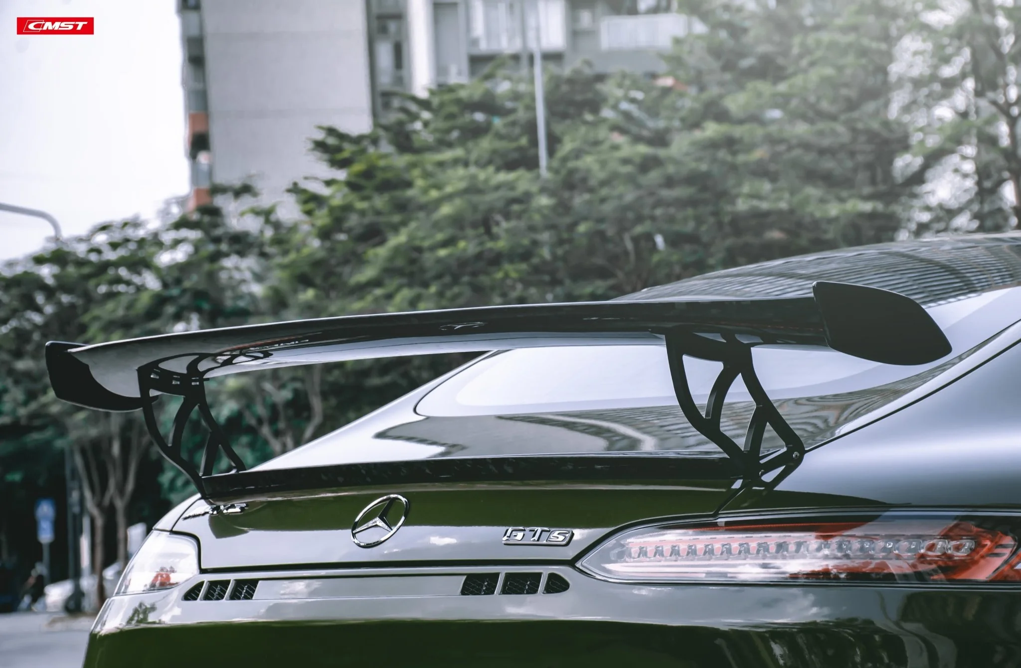 CMST Tuning Carbon Fiber Rear Spoiler Wing Ver.2 for Mercedes Benz C190 AMG GT GTS GTC 2015-2021 - Image 20