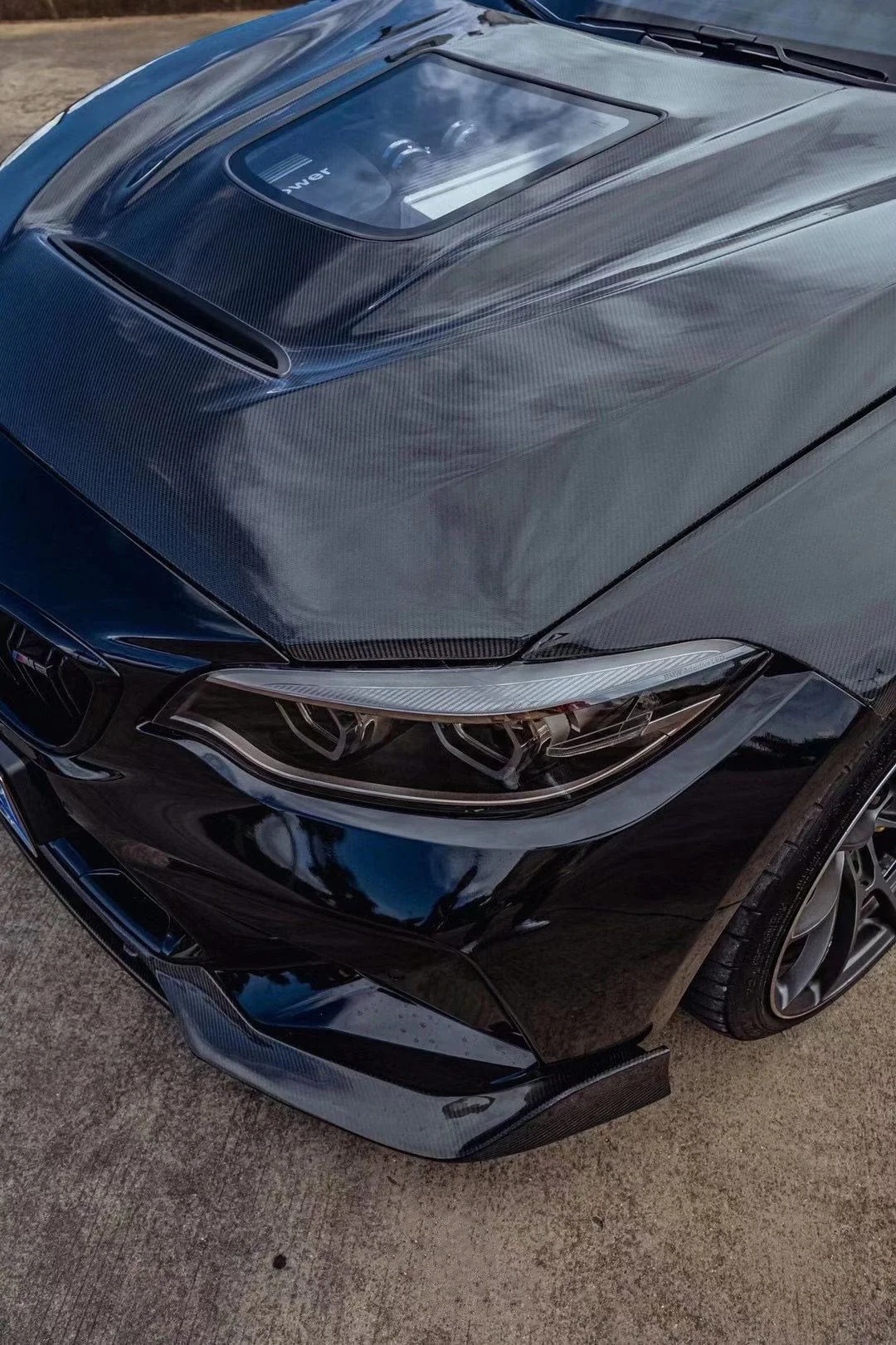 CMST Tuning Carbon Fiber Tempered Glass Transparent Hood For BMW M2 / M2C F87 2 Series F22 2014-ON - Image 6
