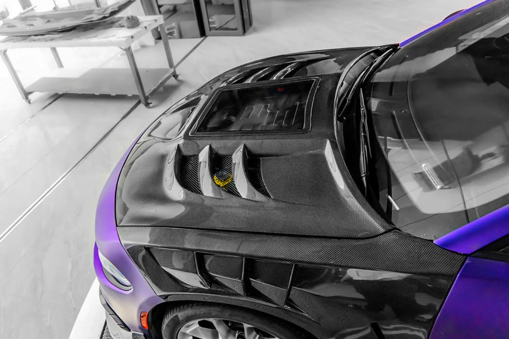 CMST Tuning Carbon Fiber V3 Hood / Bonnet for Dodge Charger 2015-2023 - Image 4