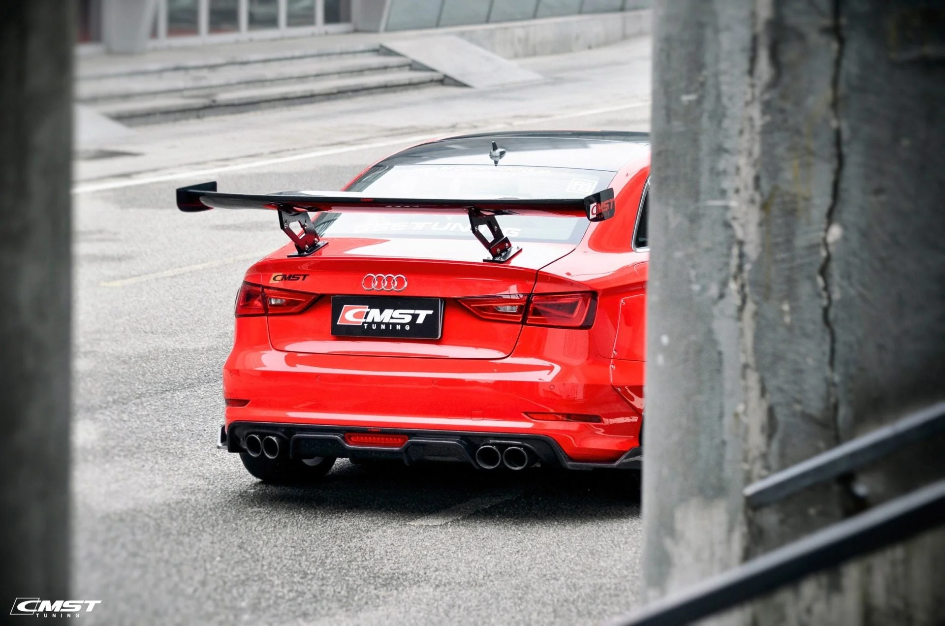 CMST Tuning Carbon Rear Spoiler GT Wing Ver.1 for Audi A3 S3 RS3 2014 - 2020 - Image 5
