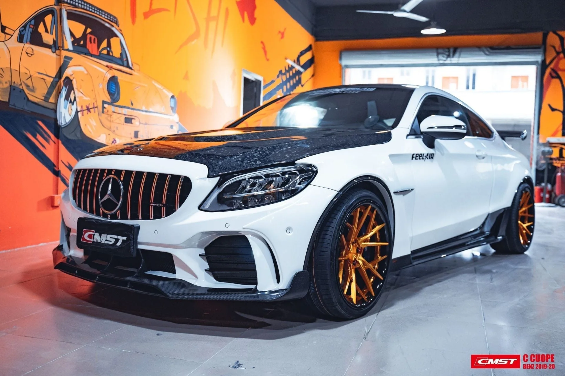 CMST Tuning PP Polyurethane Front Bumper & Grill & Carbon Fiber Front Lip  for Mercedes-Benz C43 C300 2015-2021 Coupe Sedan - Image 11