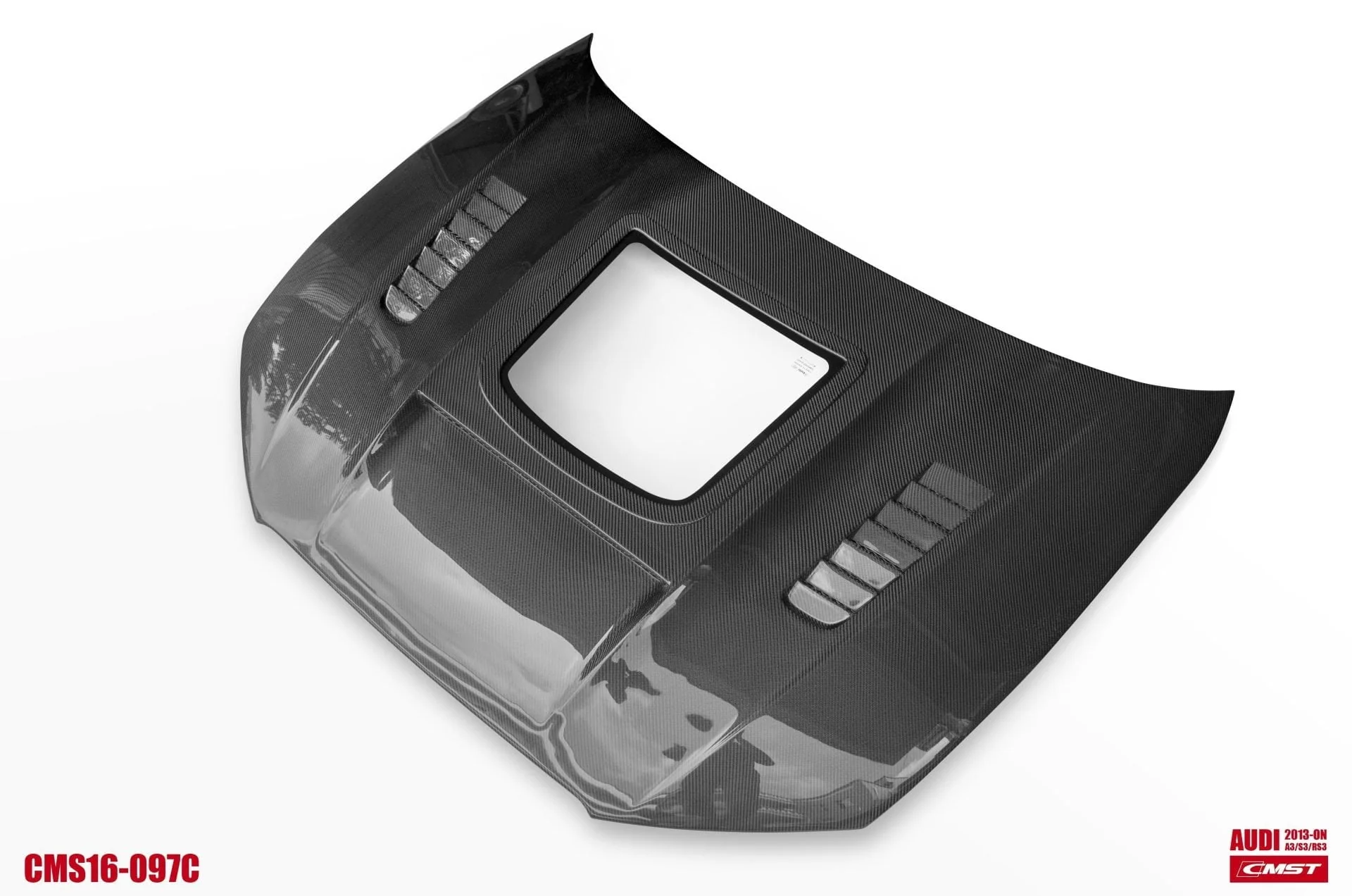 CMST Tuning Glass Transparent Carbon Fiber Hood Bonnet Ver.3 for Audi RS3 2018-2020 & 2014-2020 A3 & A3 S Line & S3 - Image 18
