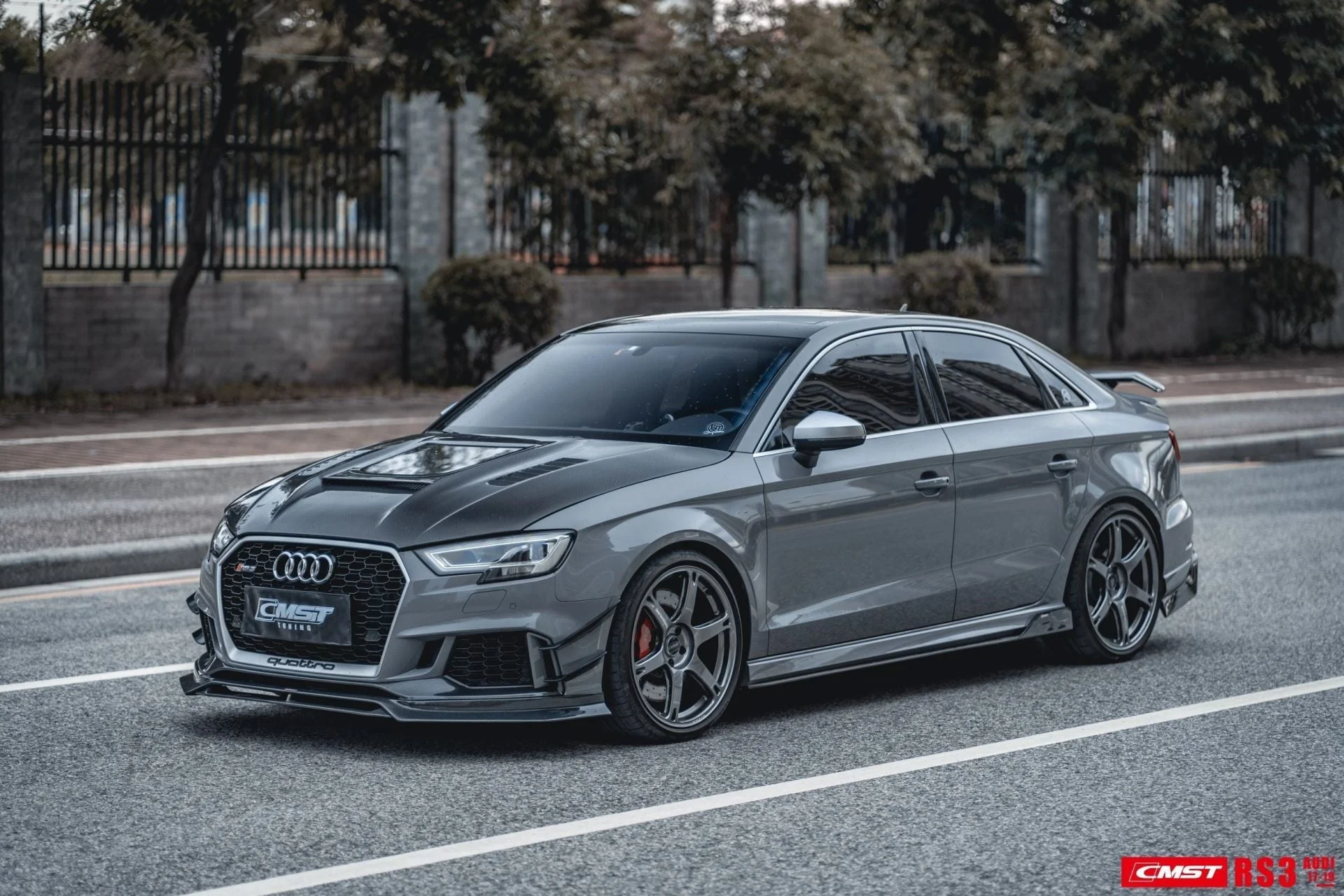 CMST Tuning Glass Transparent Carbon Fiber Hood Bonnet Ver.3 for Audi RS3 2018-2020 & 2014-2020 A3 & A3 S Line & S3 - Image 3