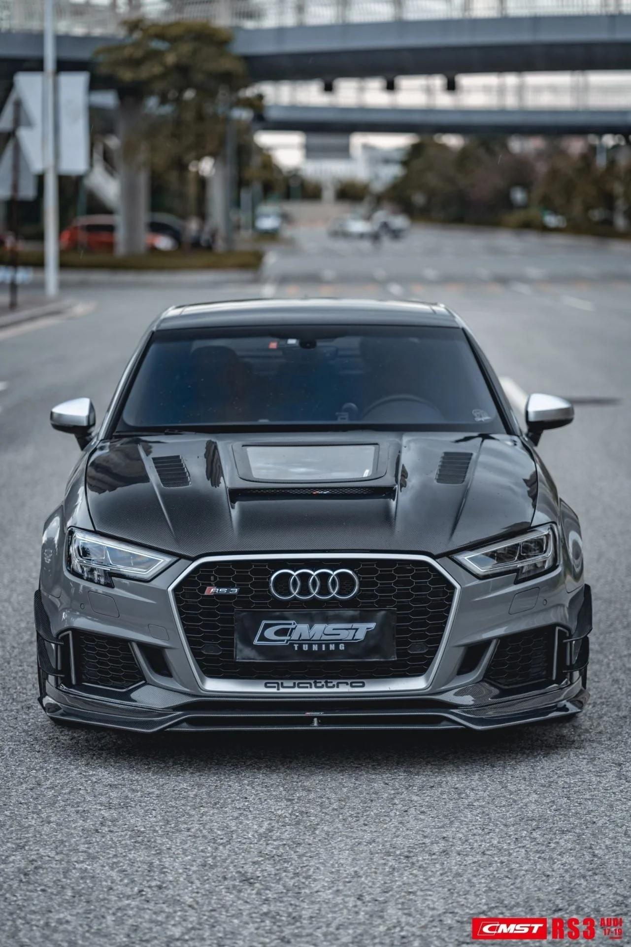 CMST Tuning Glass Transparent Carbon Fiber Hood Bonnet Ver.3 for Audi RS3 2018-2020 & 2014-2020 A3 & A3 S Line & S3 - Image 6