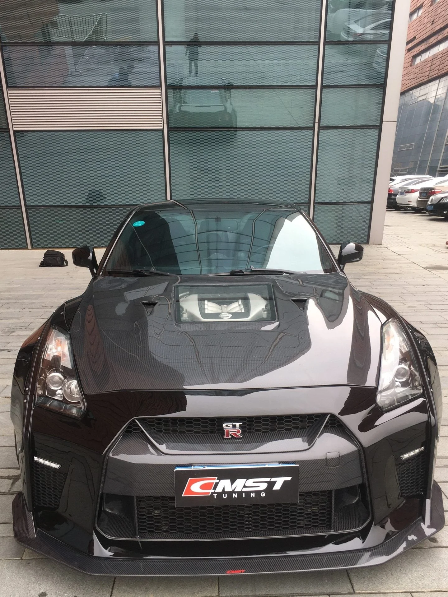 CMST Tuning Nissan GTR GT-R R35 2008-2016 Carbon Fiber Tempered Glass Transparent Hood Window See Through - Image 17