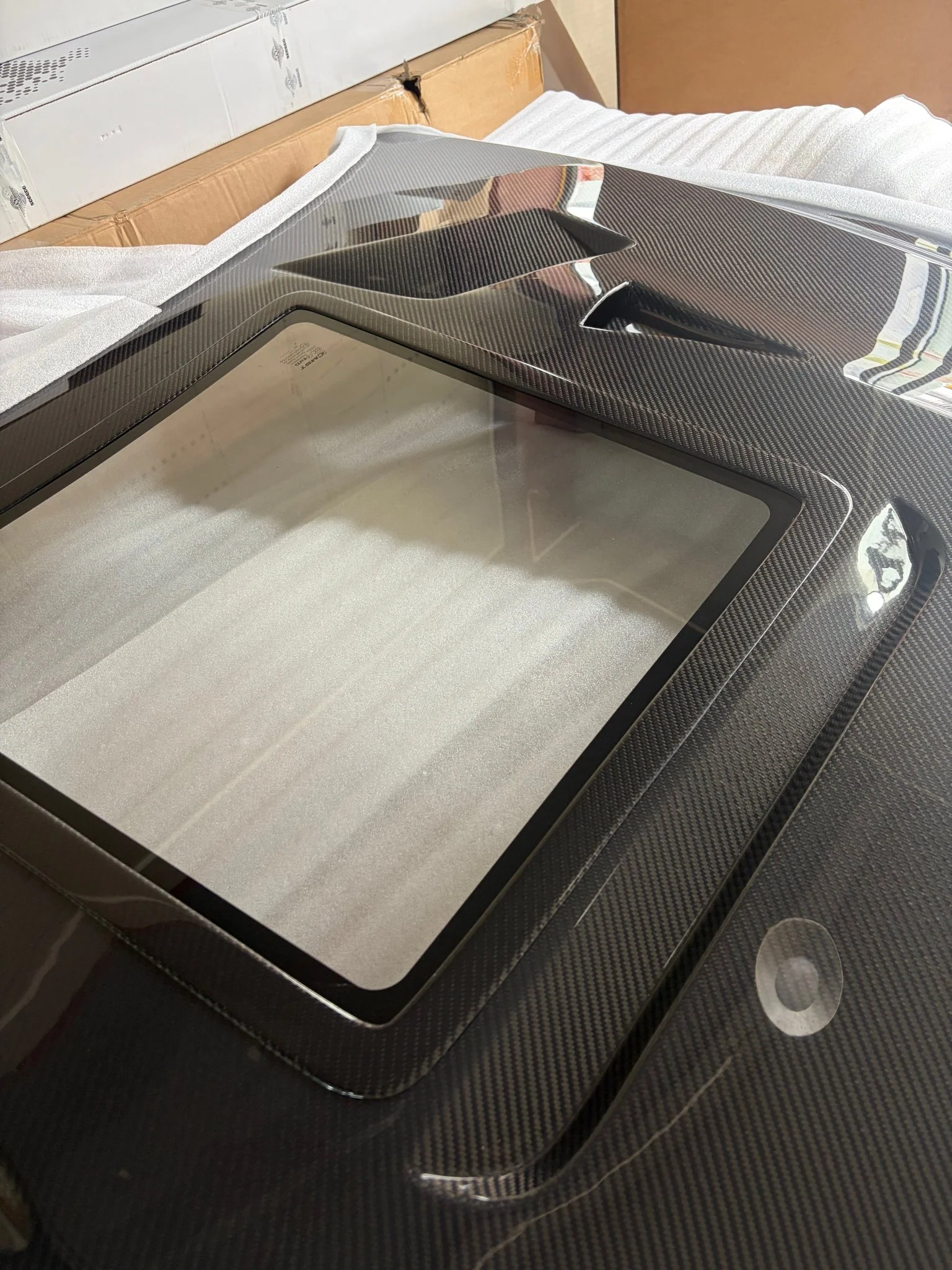 CMST Tuning Nissan GTR GT-R R35 2008-2016 Carbon Fiber Tempered Glass Transparent Hood Window See Through - Image 26