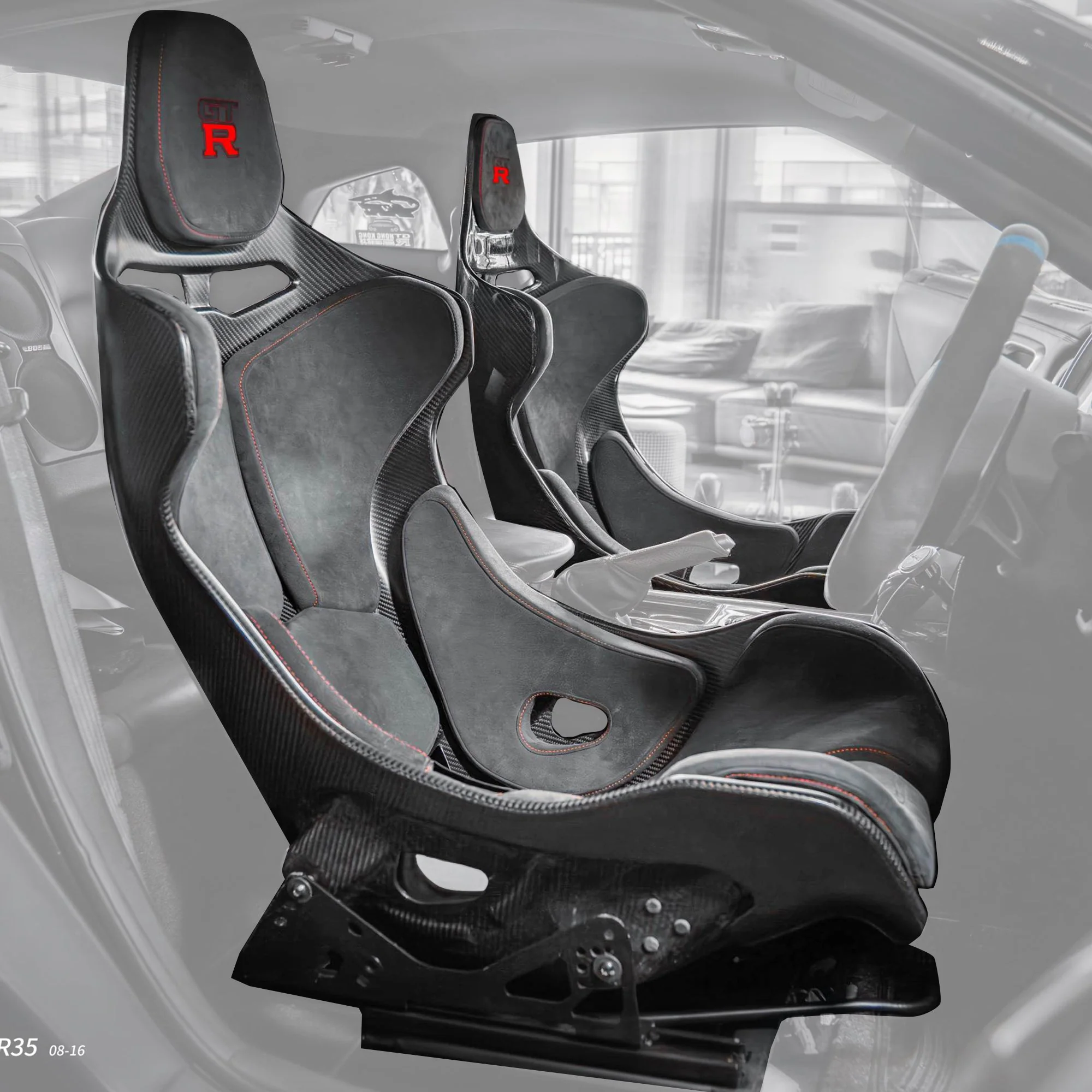 CMST Tuning Senna Style Seat for Nissan GTR R35 CBA DBA EBA 2008-2024 Dry Pre-preg Carbon Fiber